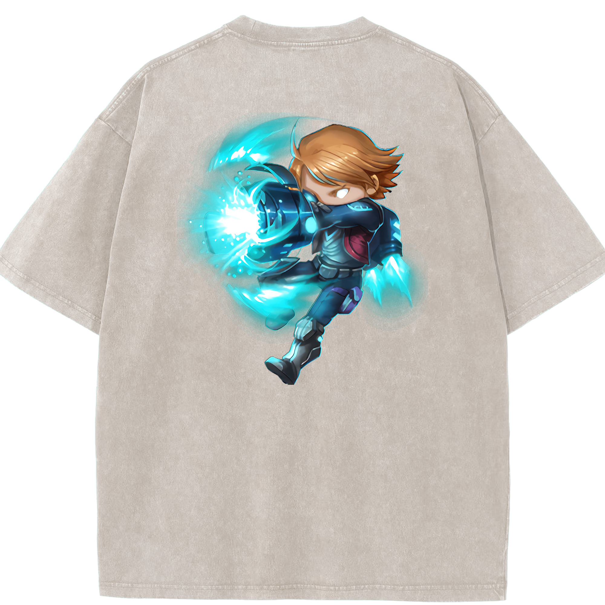 リーグ・オブ・レジェンド League of Legends LOL 綿100% ヴィンテージ風 半袖Tシャツ（背面プリント）