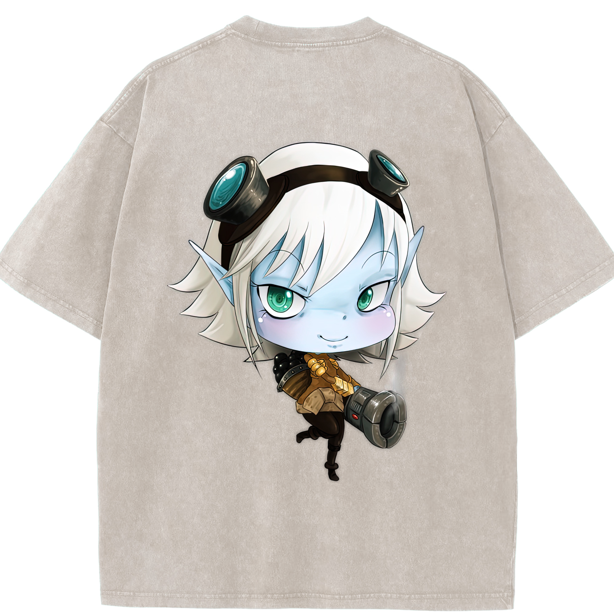 リーグ・オブ・レジェンド League of Legends LOL 綿100% ヴィンテージ風 半袖Tシャツ（背面プリント）