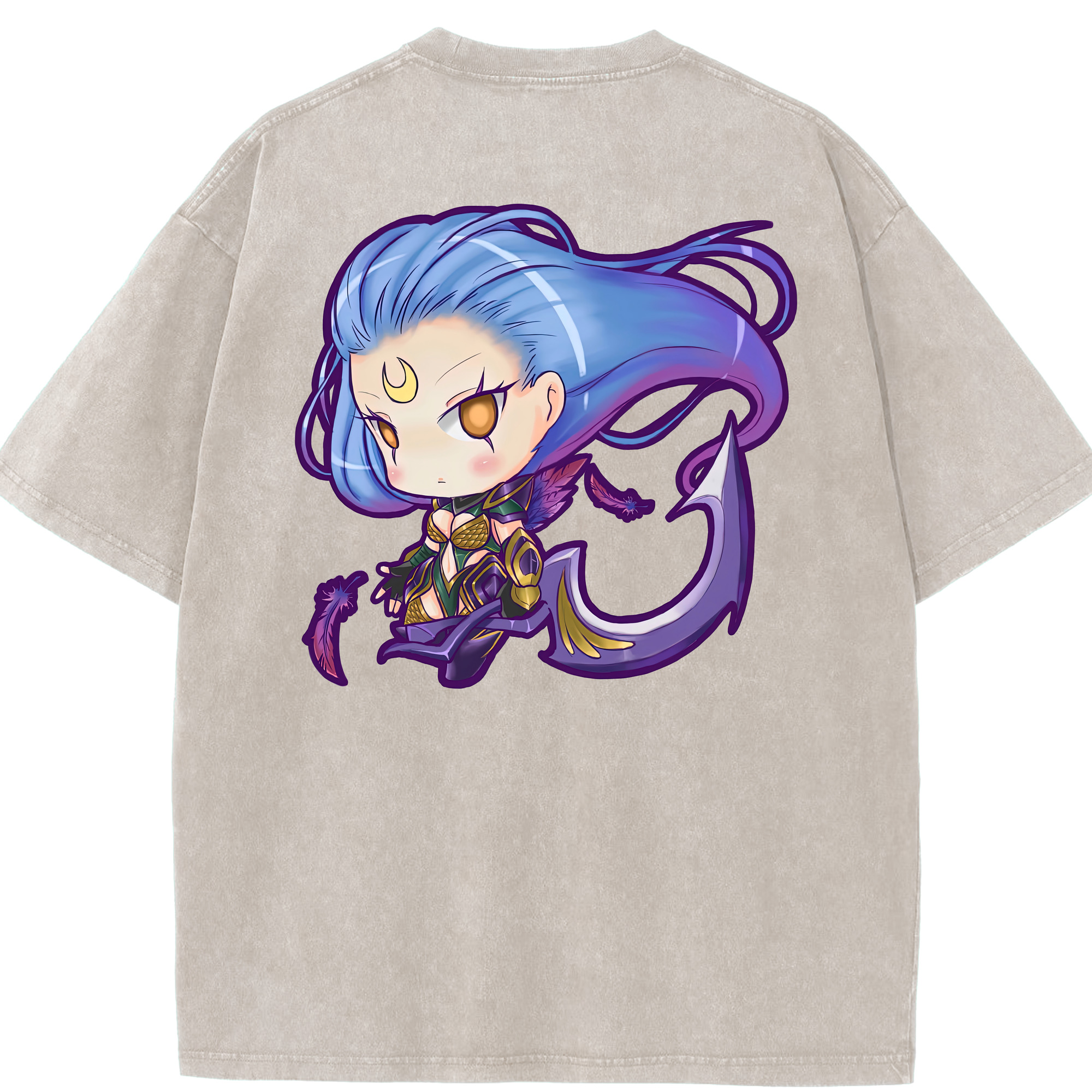 リーグ・オブ・レジェンド League of Legends LOL 綿100% ヴィンテージ風 半袖Tシャツ（背面プリント）