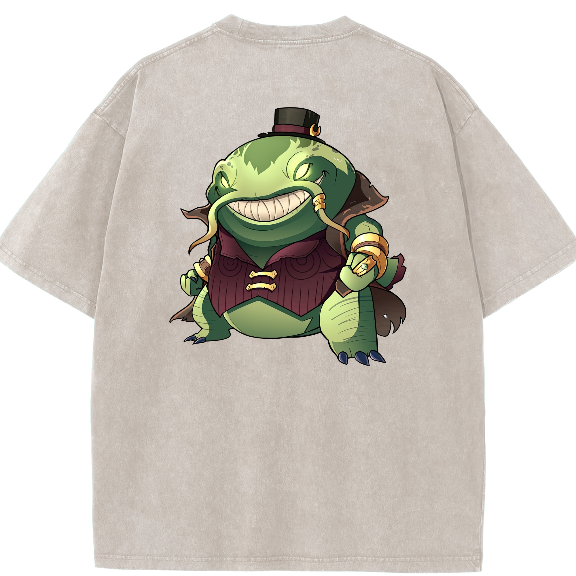 リーグ・オブ・レジェンド League of Legends LOL 綿100% ヴィンテージ風 半袖Tシャツ（背面プリント）