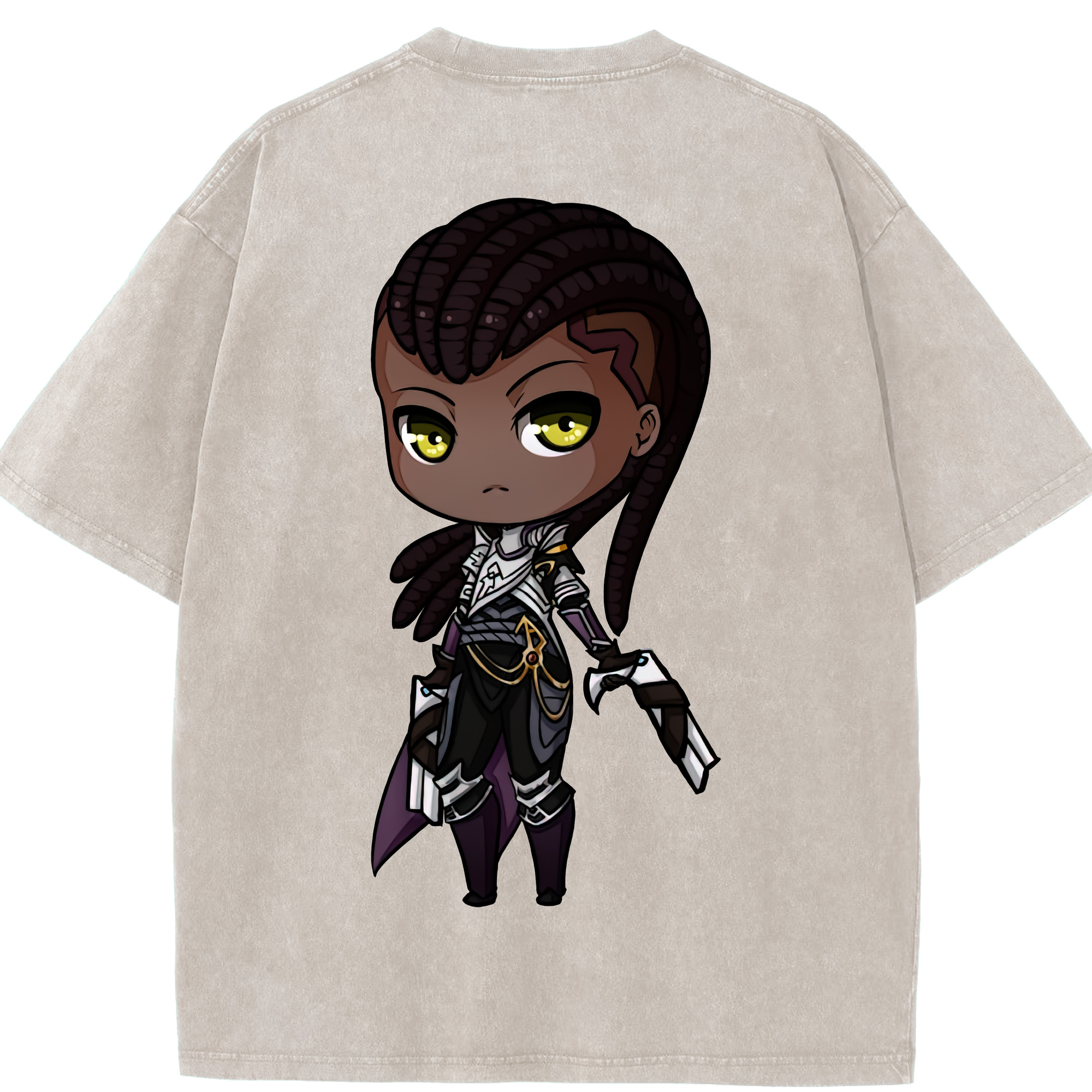 リーグ・オブ・レジェンド League of Legends LOL 綿100% ヴィンテージ風 半袖Tシャツ（背面プリント）