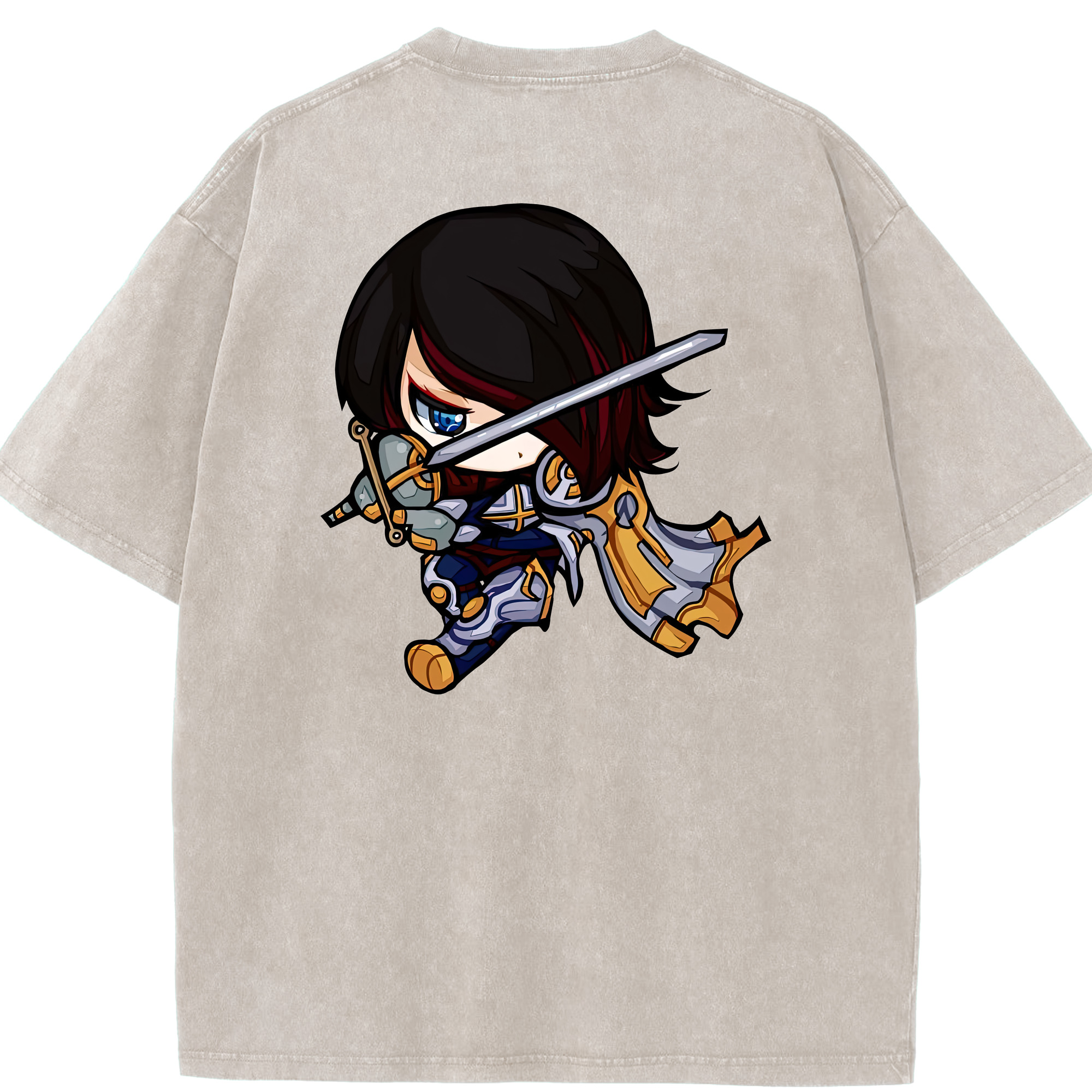リーグ・オブ・レジェンド League of Legends LOL 綿100% ヴィンテージ風 半袖Tシャツ（背面プリント）