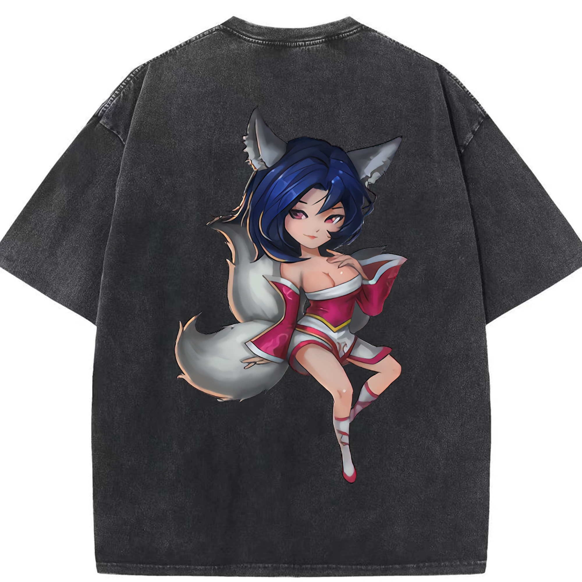リーグ・オブ・レジェンド League of Legends LOL 綿100% ヴィンテージ風 半袖Tシャツ（背面プリント）
