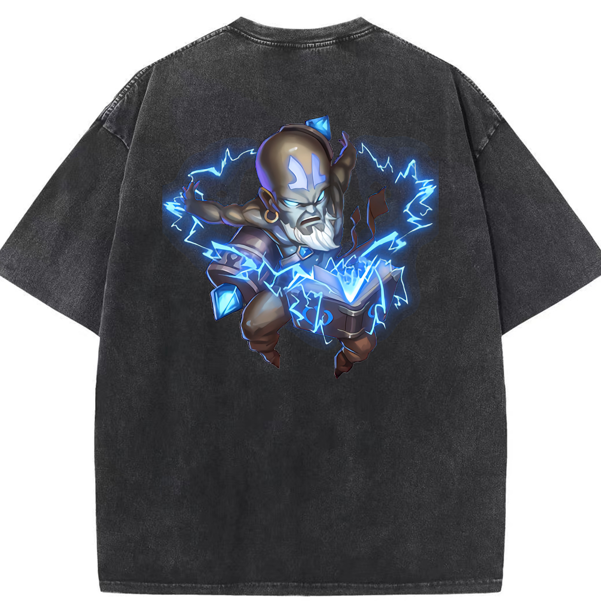 リーグ・オブ・レジェンド League of Legends LOL 綿100% ヴィンテージ風 半袖Tシャツ（背面プリント）