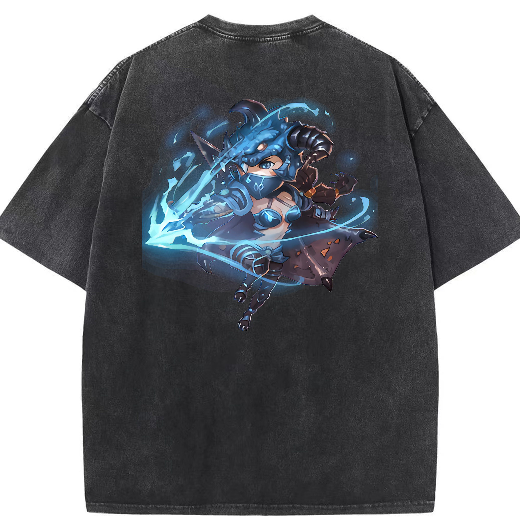 リーグ・オブ・レジェンド League of Legends LOL 綿100% ヴィンテージ風 半袖Tシャツ（背面プリント）