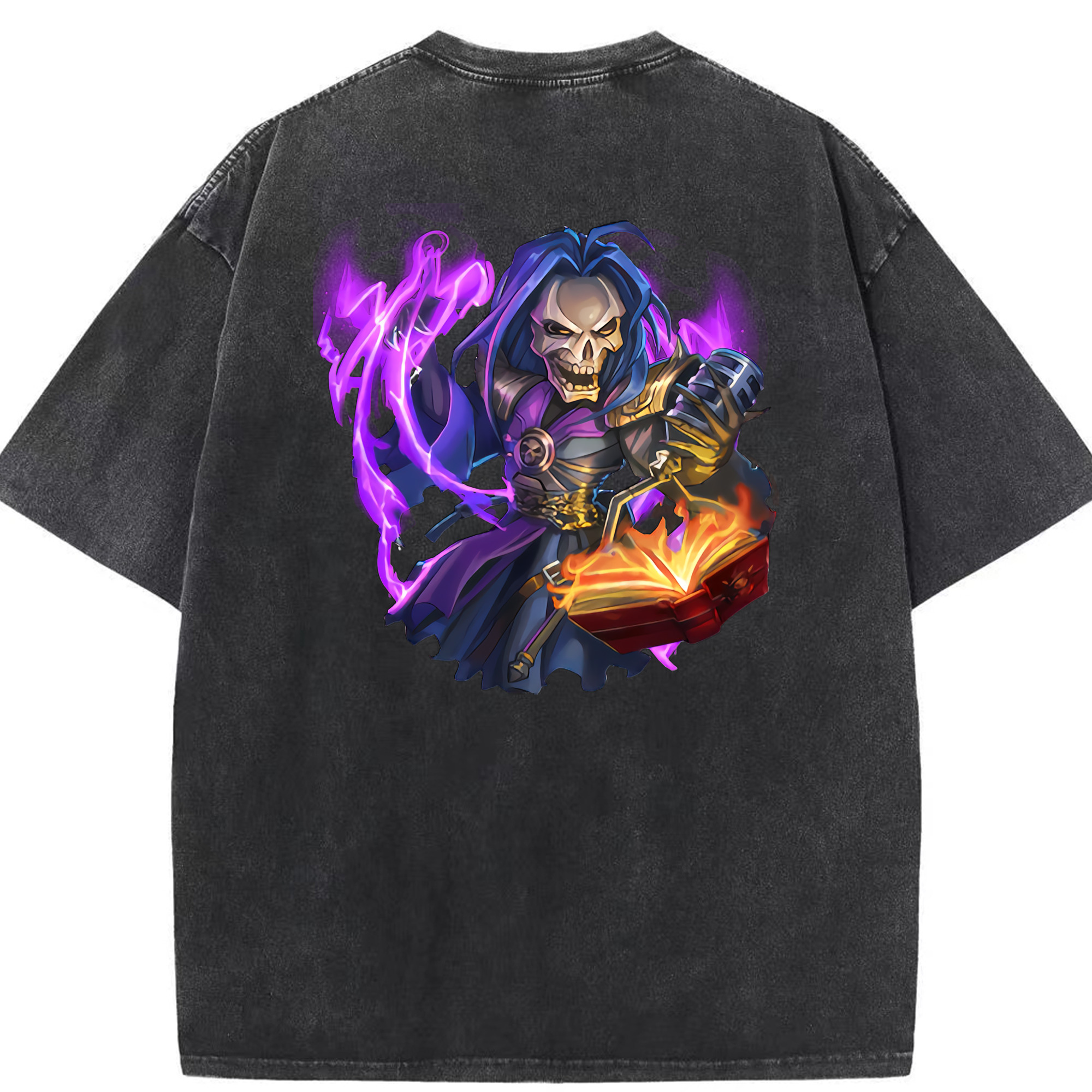 リーグ・オブ・レジェンド League of Legends LOL 綿100% ヴィンテージ風 半袖Tシャツ（背面プリント）