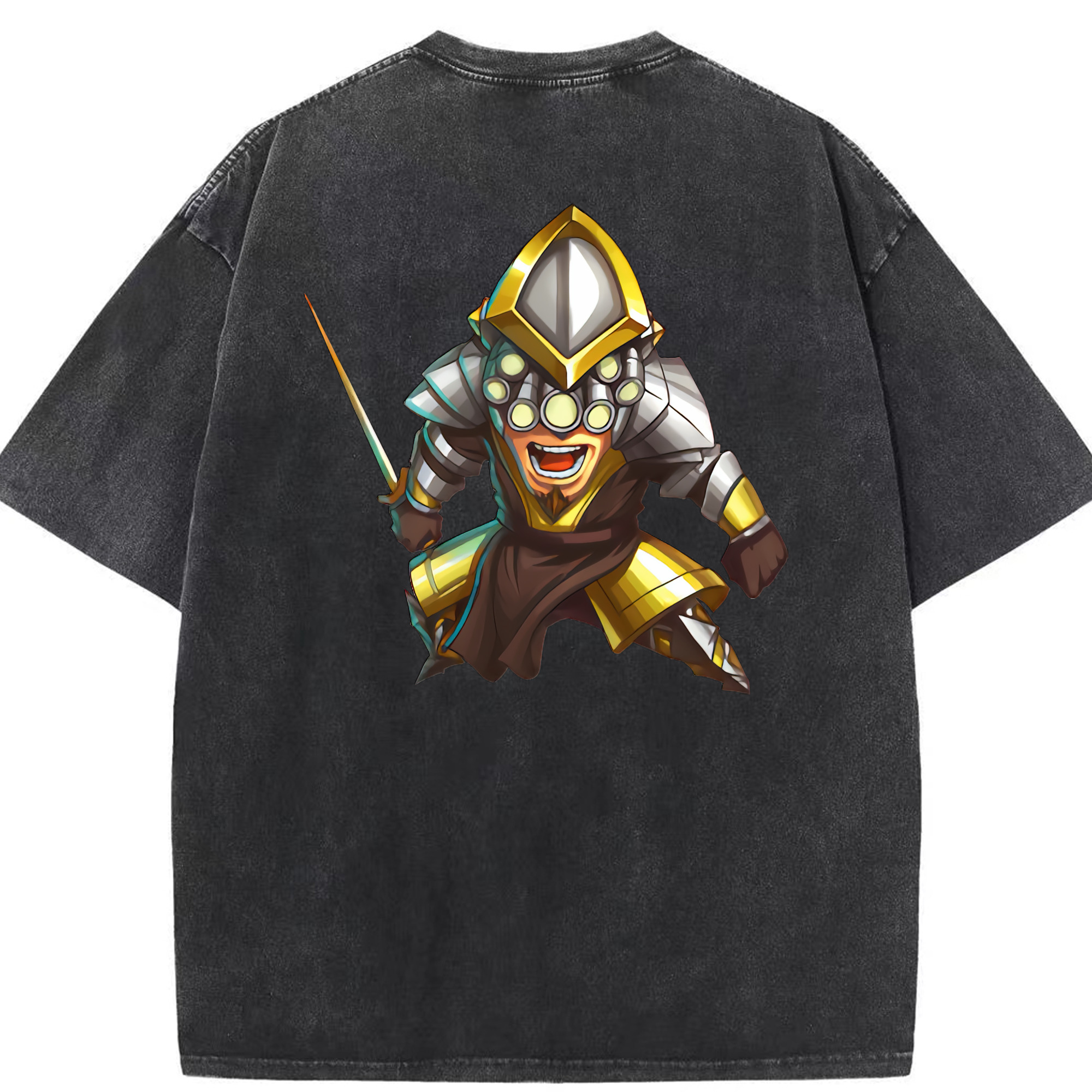 リーグ・オブ・レジェンド League of Legends LOL 綿100% ヴィンテージ風 半袖Tシャツ（背面プリント）