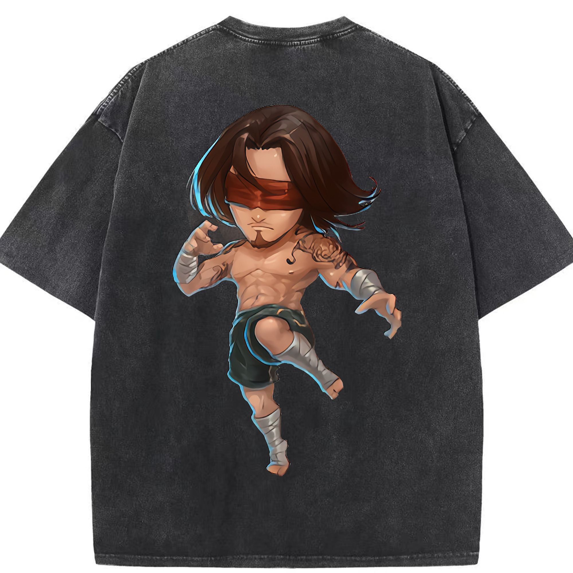 リーグ・オブ・レジェンド League of Legends LOL 綿100% ヴィンテージ風 半袖Tシャツ（背面プリント）