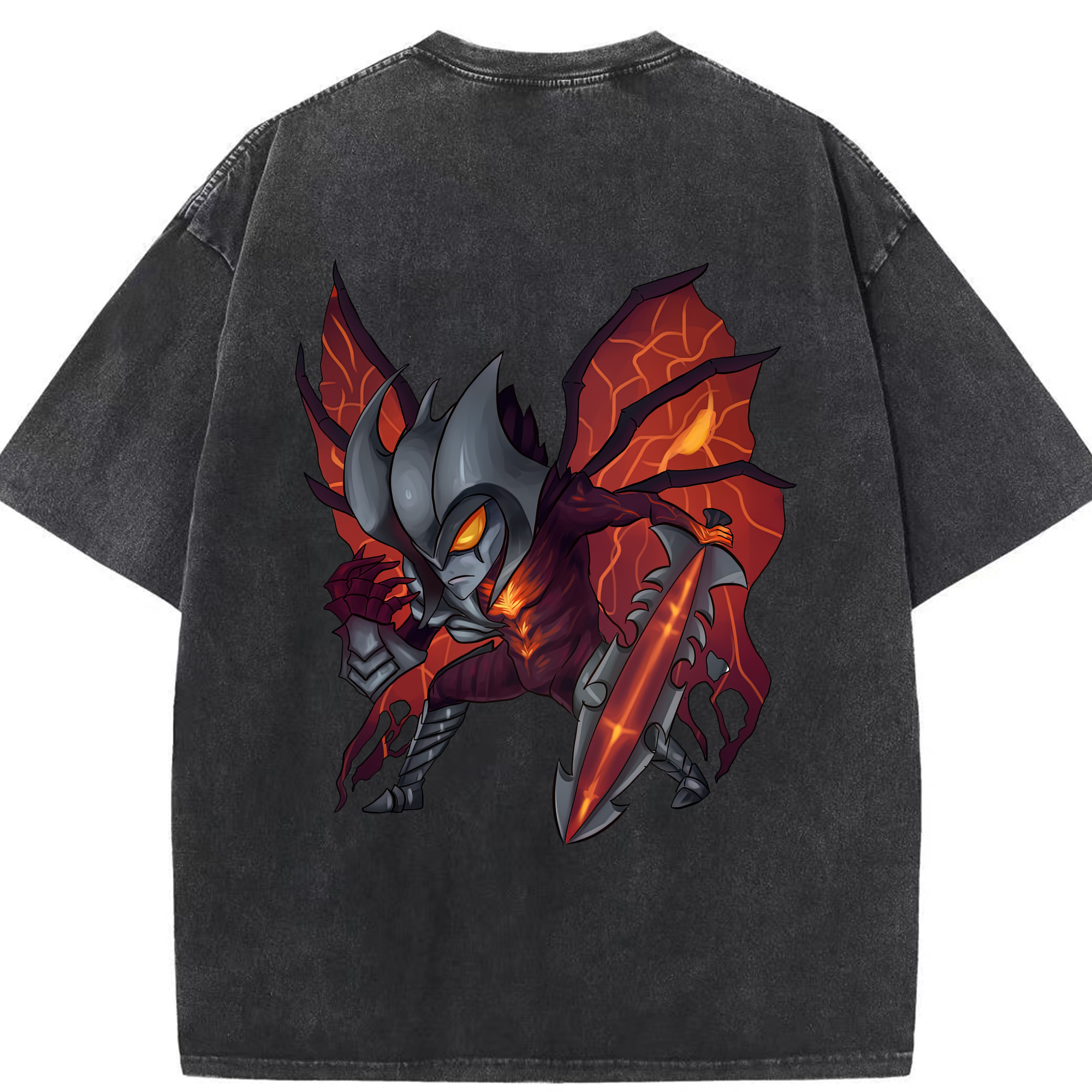リーグ・オブ・レジェンド League of Legends LOL 綿100% ヴィンテージ風 半袖Tシャツ（背面プリント）