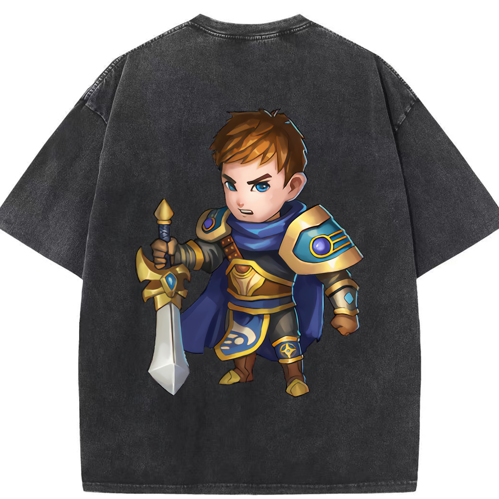 リーグ・オブ・レジェンド League of Legends LOL 綿100% ヴィンテージ風 半袖Tシャツ（背面プリント）