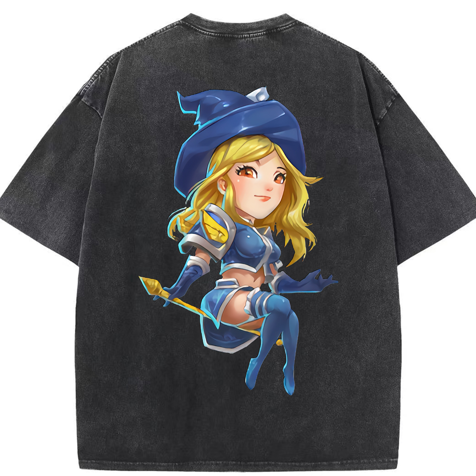 リーグ・オブ・レジェンド League of Legends LOL 綿100% ヴィンテージ風 半袖Tシャツ（背面プリント）
