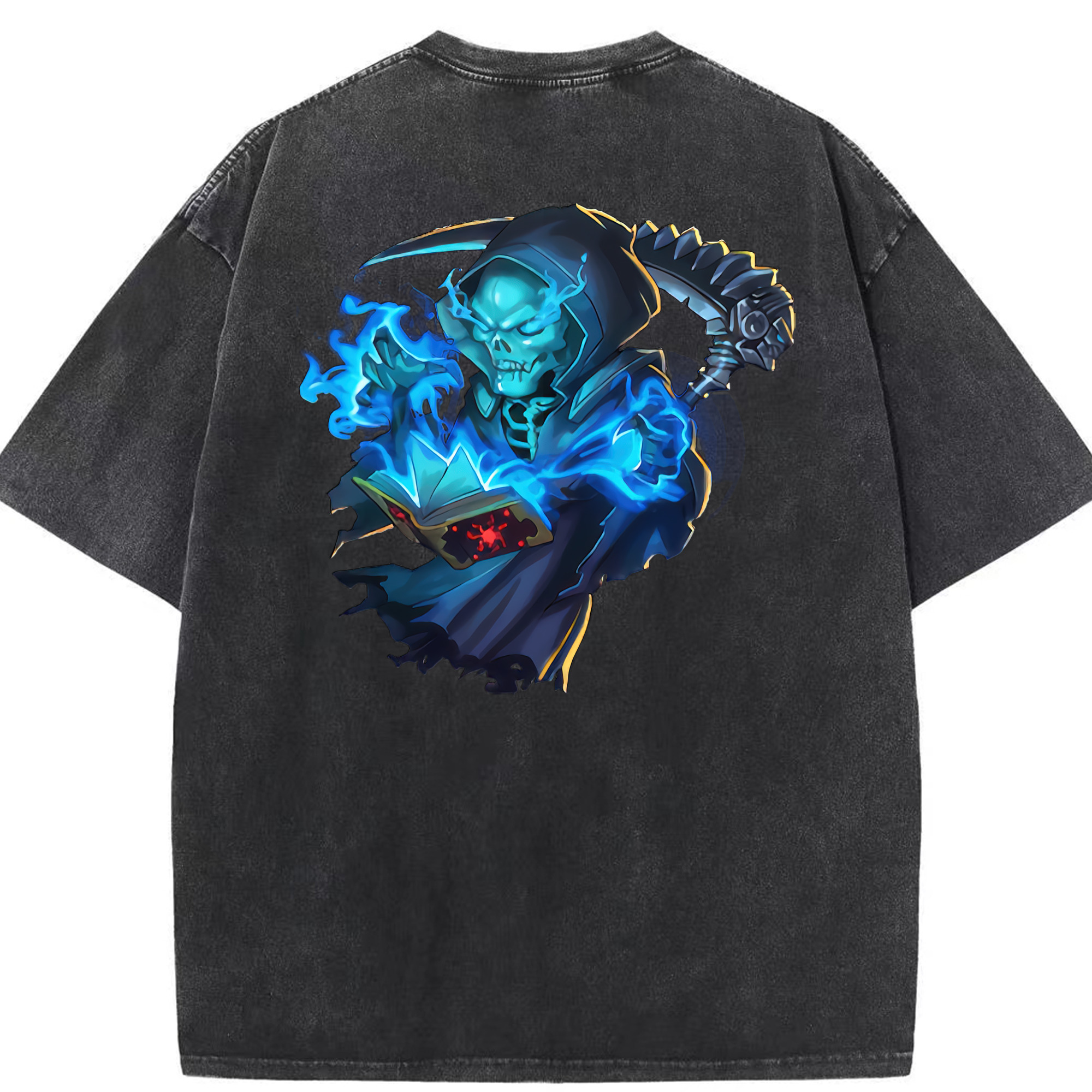 リーグ・オブ・レジェンド League of Legends LOL 綿100% ヴィンテージ風 半袖Tシャツ（背面プリント）