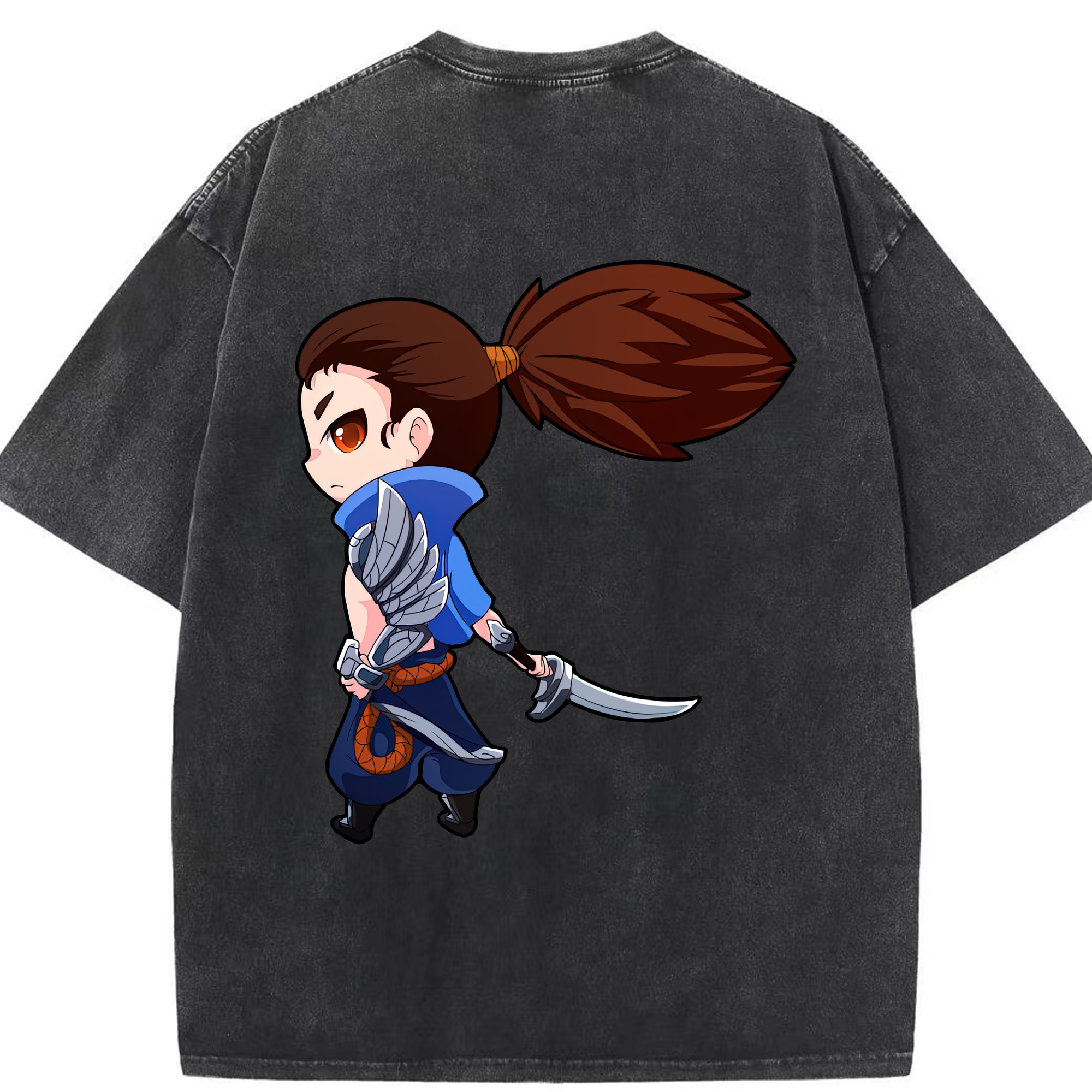 リーグ・オブ・レジェンド League of Legends LOL 綿100% ヴィンテージ風 半袖Tシャツ（背面プリント）