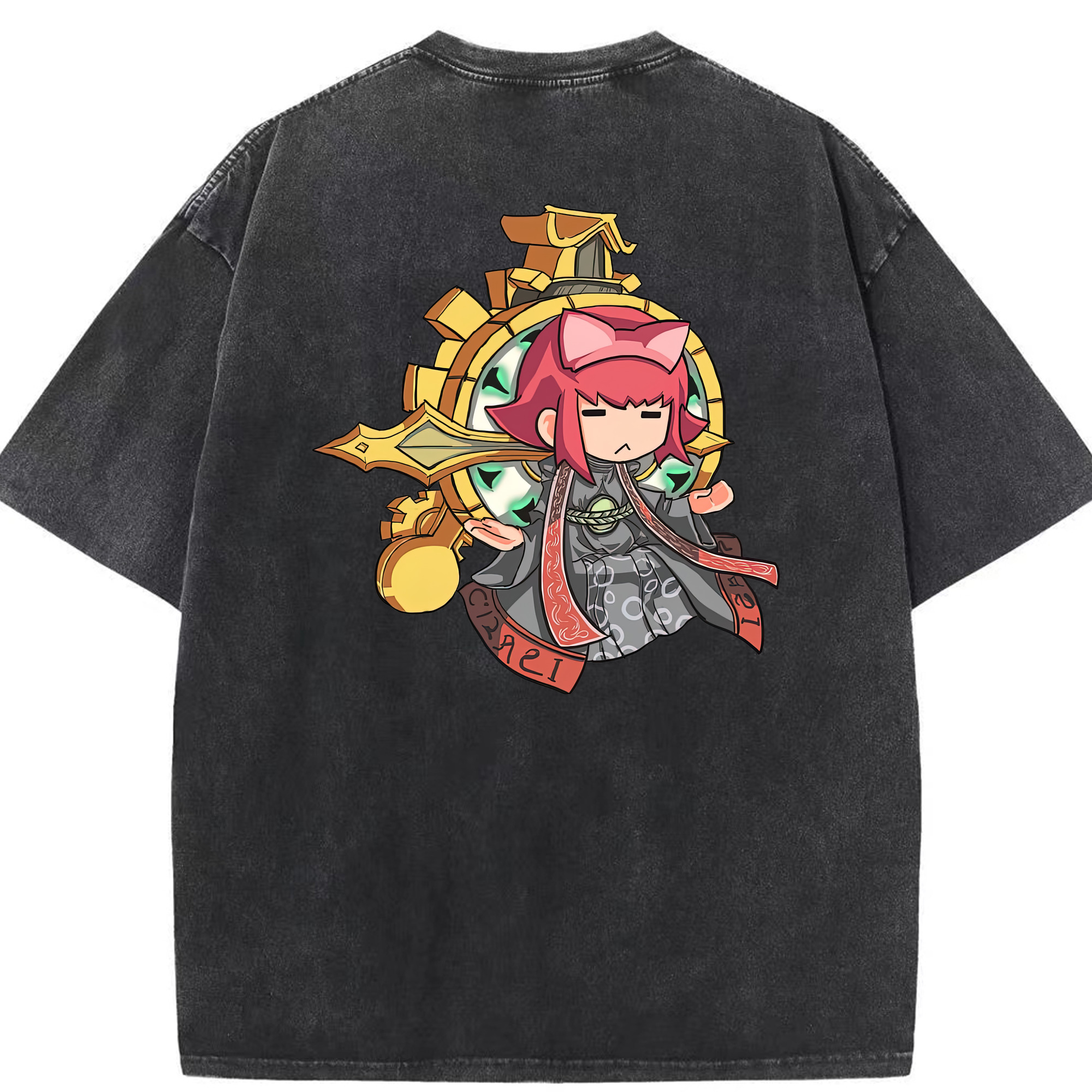 リーグ・オブ・レジェンド League of Legends LOL 綿100% ヴィンテージ風 半袖Tシャツ（背面プリント）