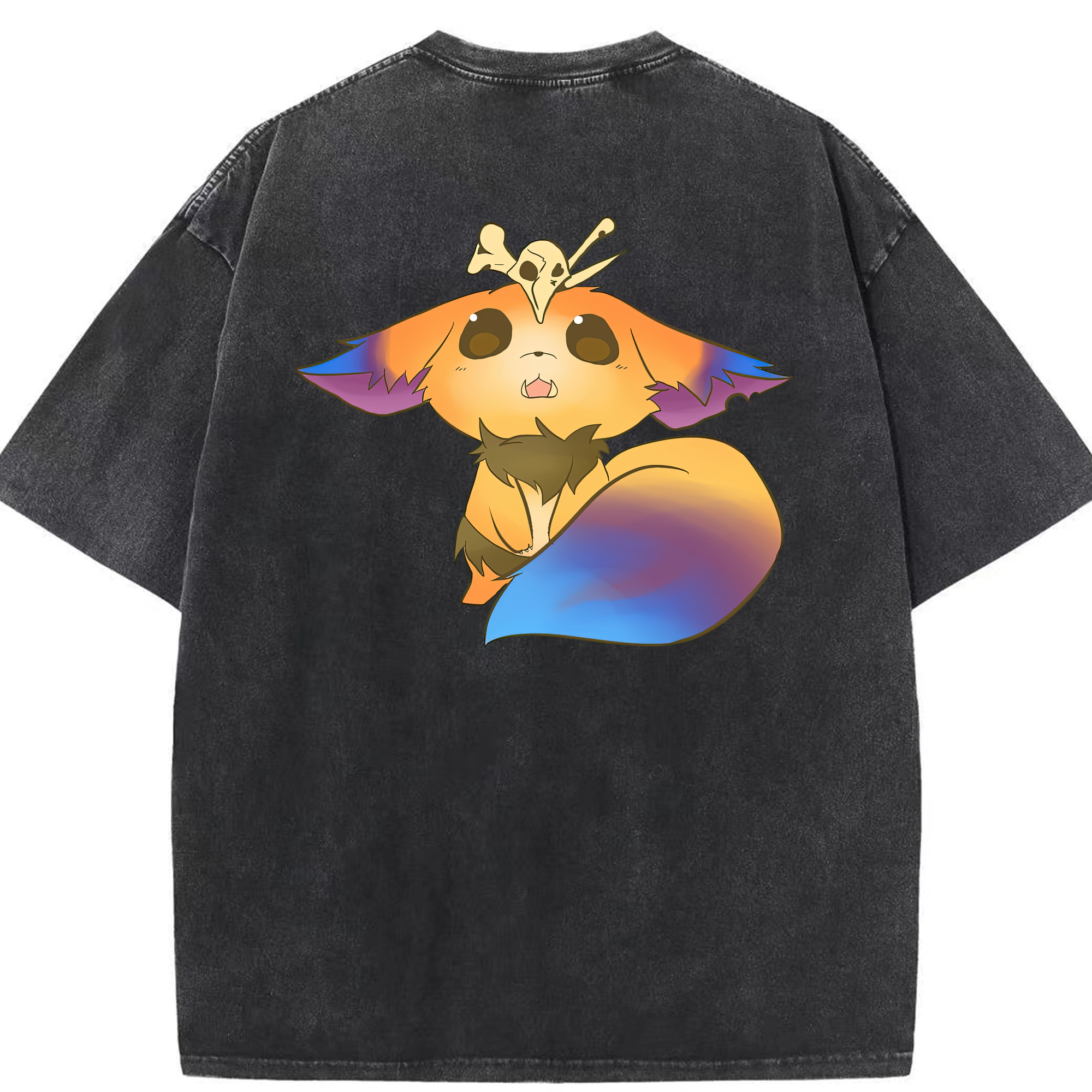 リーグ・オブ・レジェンド League of Legends LOL 綿100% ヴィンテージ風 半袖Tシャツ（背面プリント）