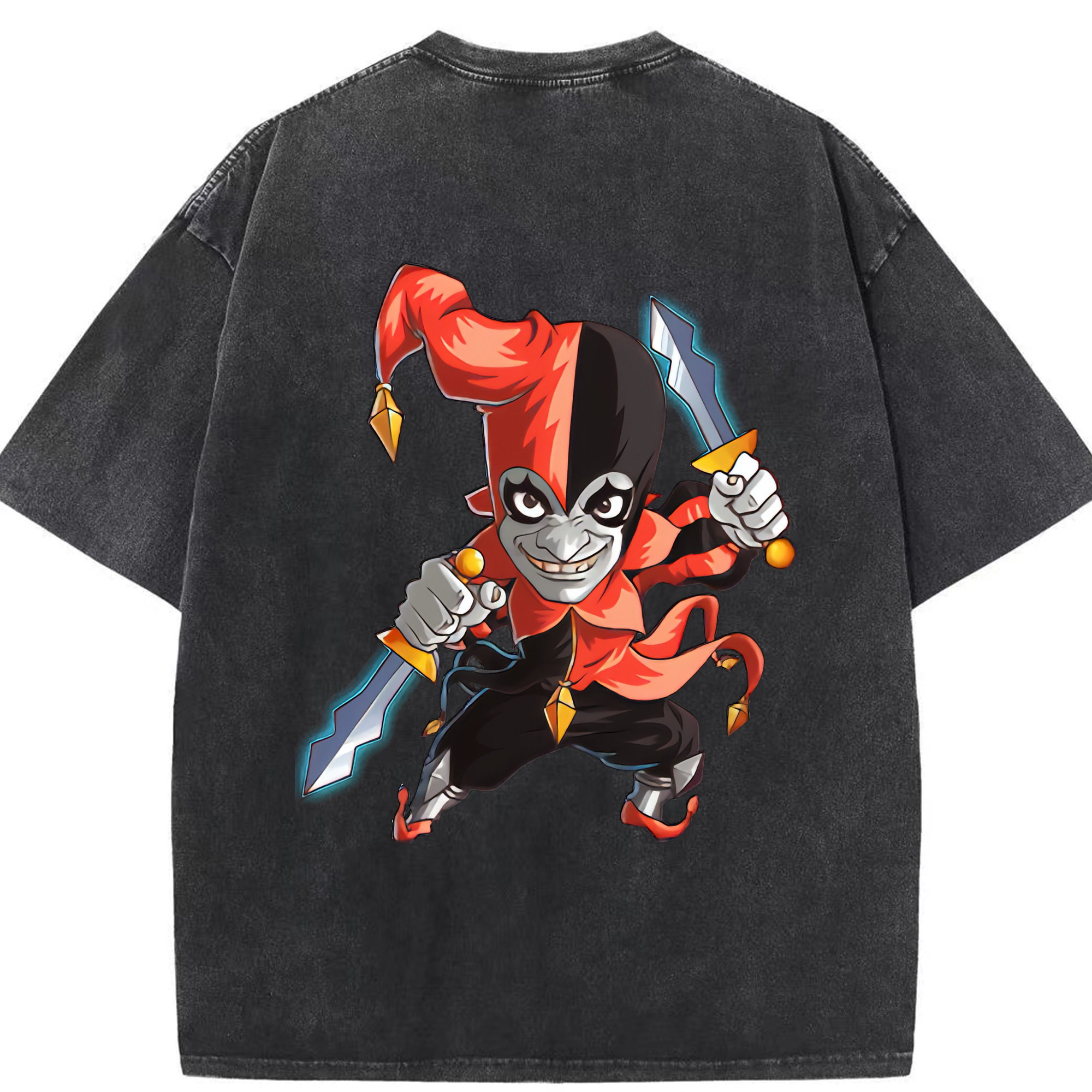 リーグ・オブ・レジェンド League of Legends LOL 綿100% ヴィンテージ風 半袖Tシャツ（背面プリント）