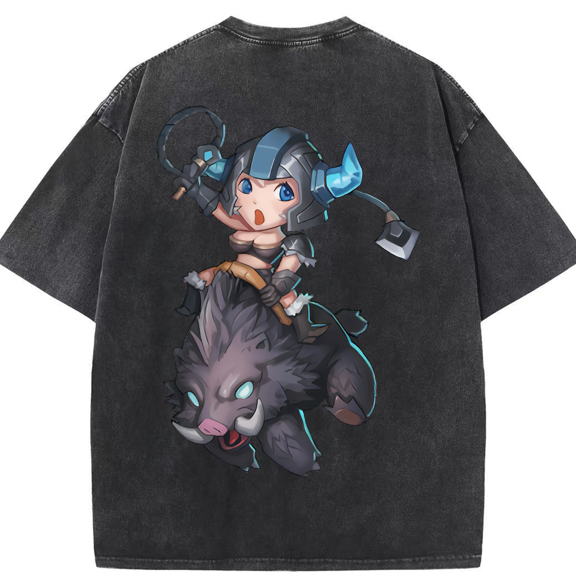 リーグ・オブ・レジェンド League of Legends LOL 綿100% ヴィンテージ風 半袖Tシャツ（背面プリント）