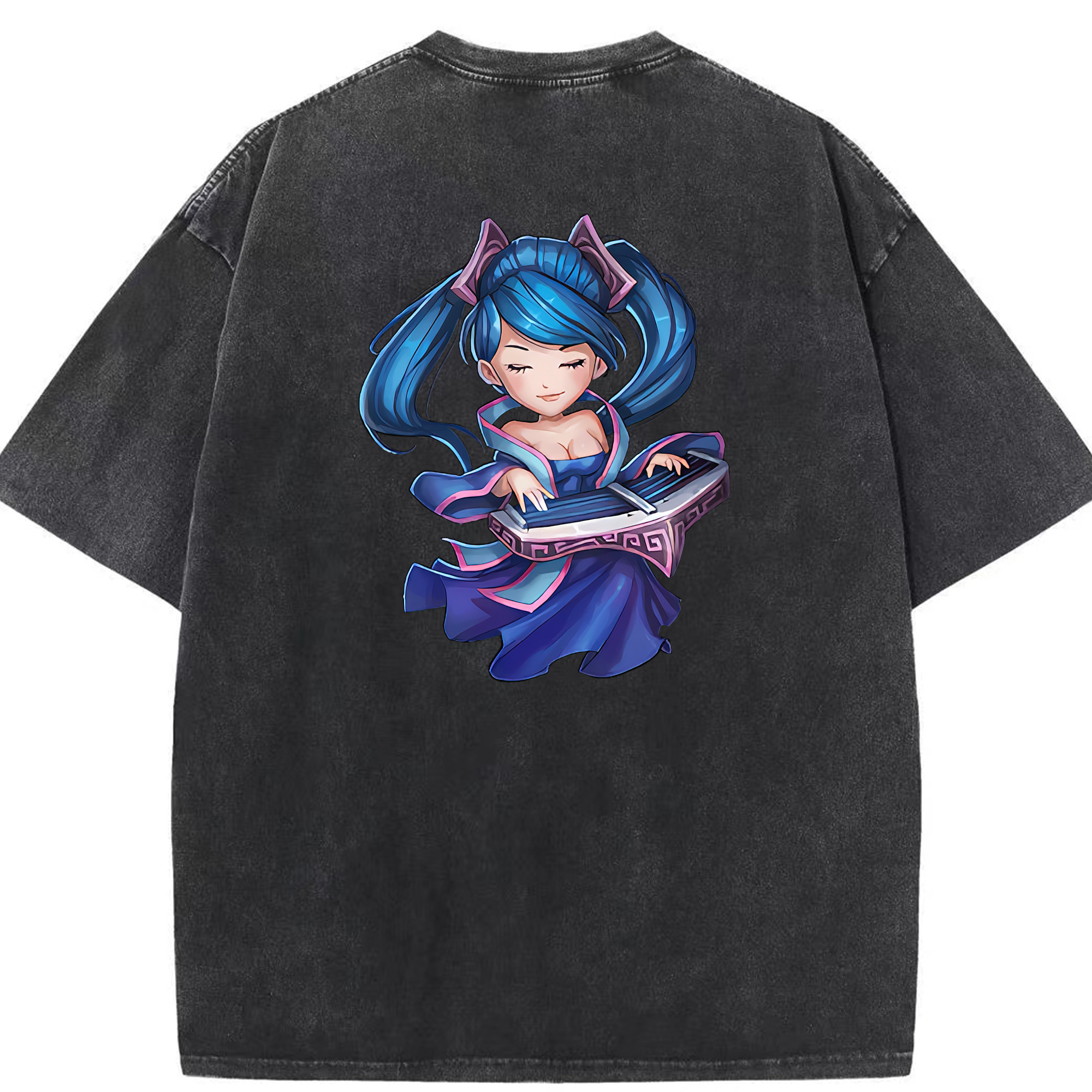 リーグ・オブ・レジェンド League of Legends LOL 綿100% ヴィンテージ風 半袖Tシャツ（背面プリント）