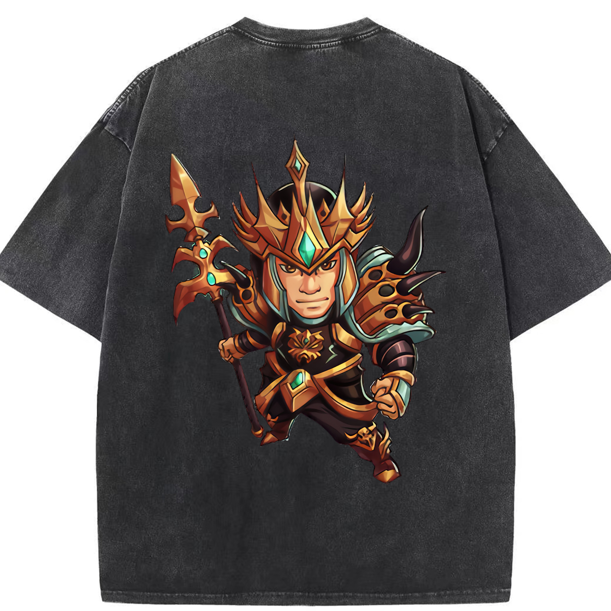 リーグ・オブ・レジェンド League of Legends LOL 綿100% ヴィンテージ風 半袖Tシャツ（背面プリント）
