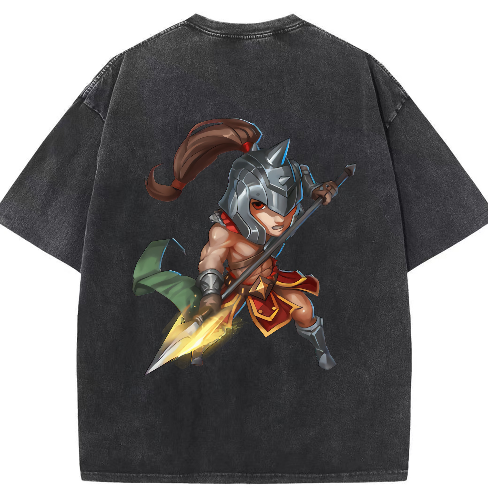 リーグ・オブ・レジェンド League of Legends LOL 綿100% ヴィンテージ風 半袖Tシャツ（背面プリント）