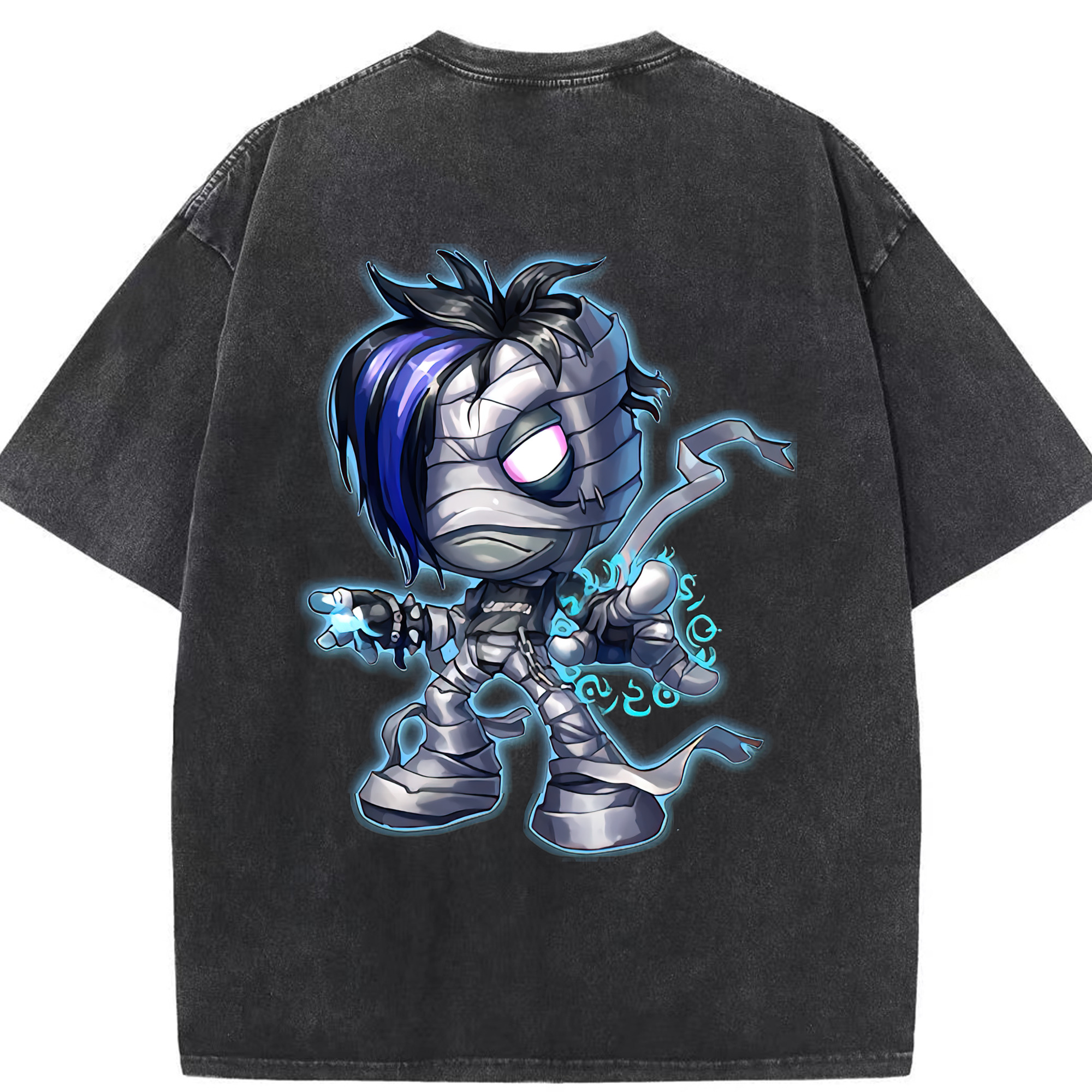 リーグ・オブ・レジェンド League of Legends LOL 綿100% ヴィンテージ風 半袖Tシャツ（背面プリント）