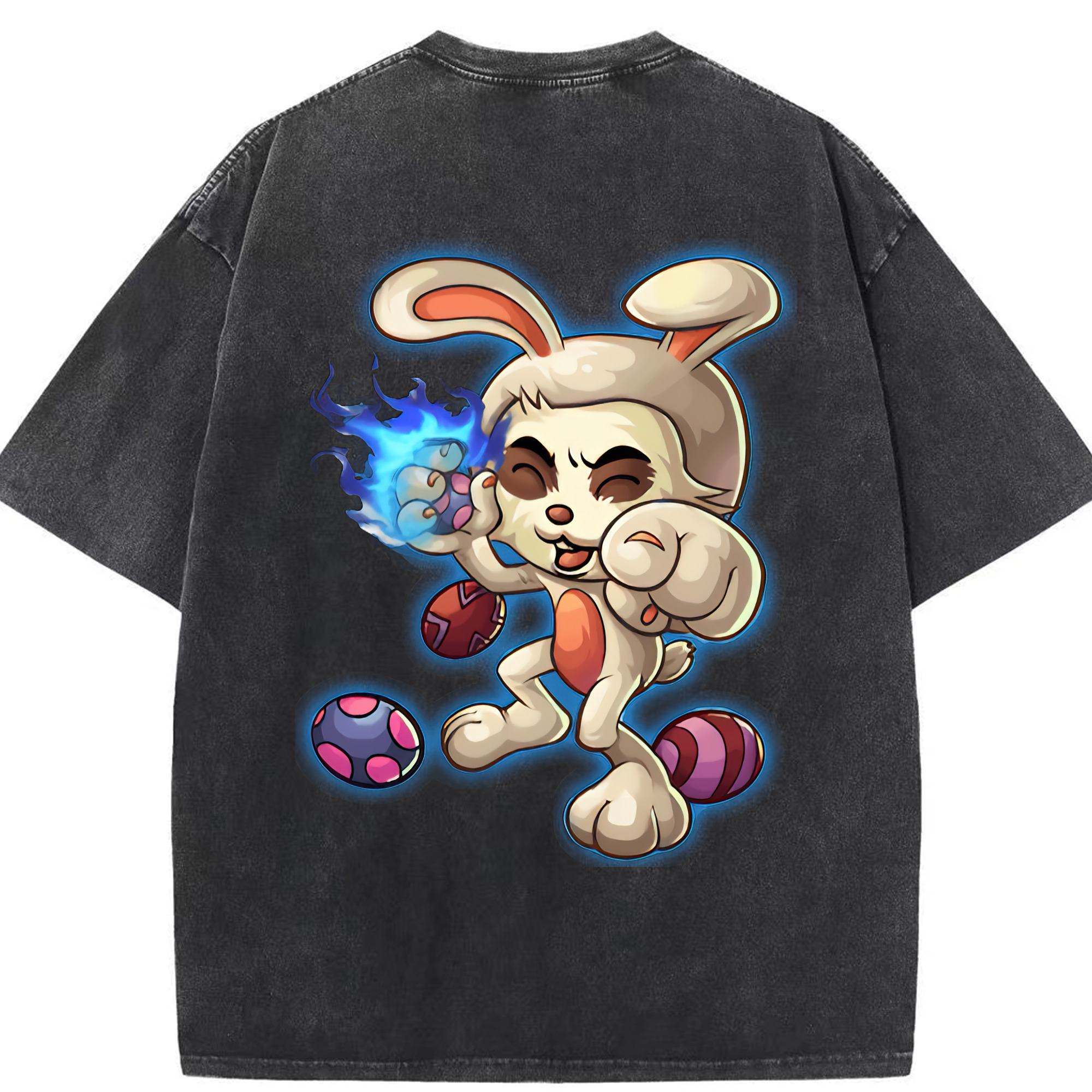 リーグ・オブ・レジェンド League of Legends LOL 綿100% ヴィンテージ風 半袖Tシャツ（背面プリント）
