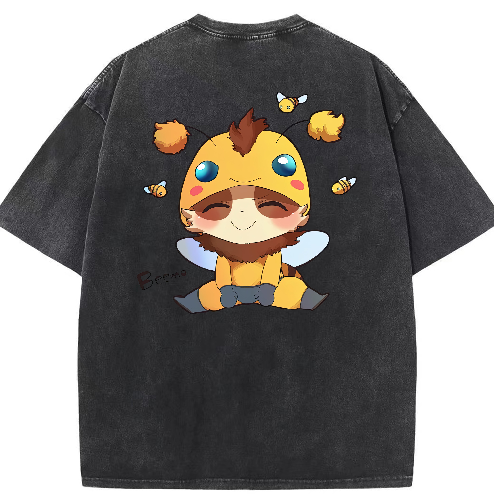 リーグ・オブ・レジェンド League of Legends LOL 綿100% ヴィンテージ風 半袖Tシャツ（背面プリント）