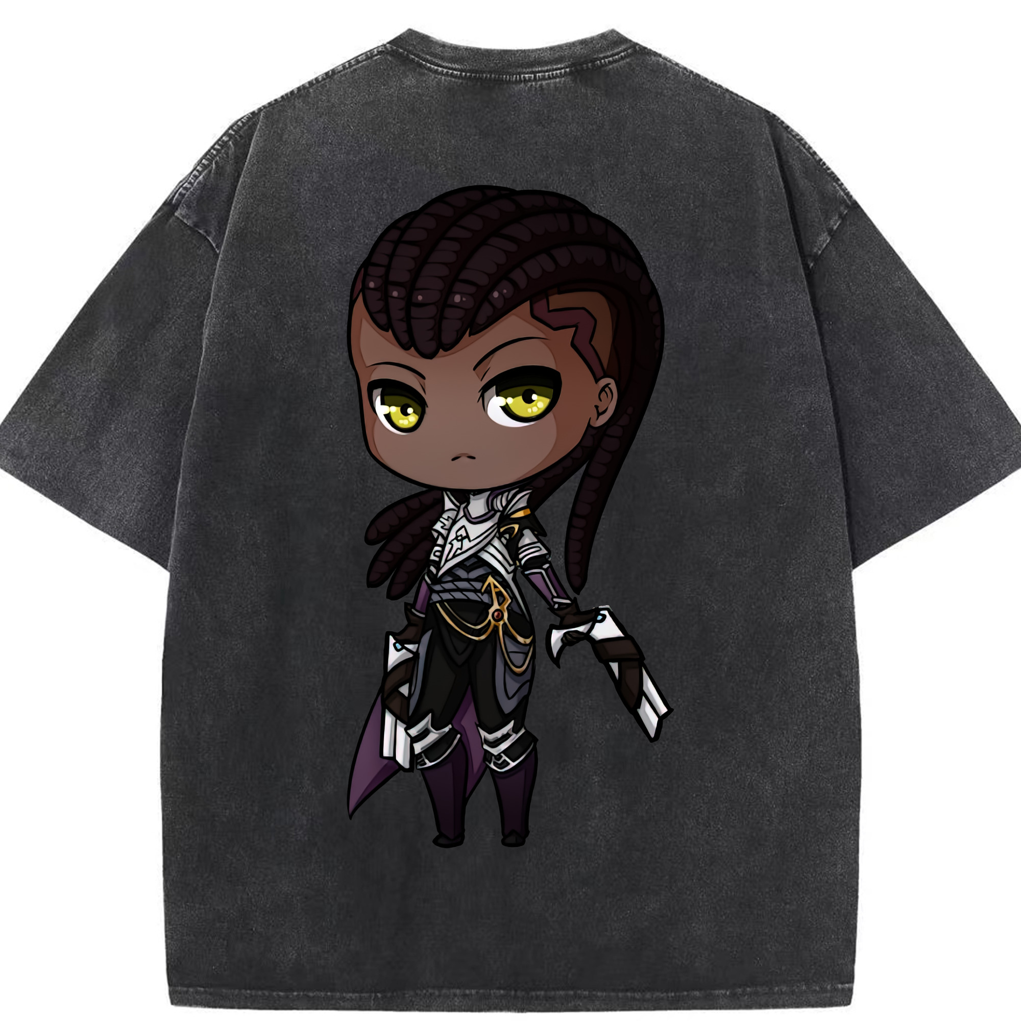 リーグ・オブ・レジェンド League of Legends LOL 綿100% ヴィンテージ風 半袖Tシャツ（背面プリント）