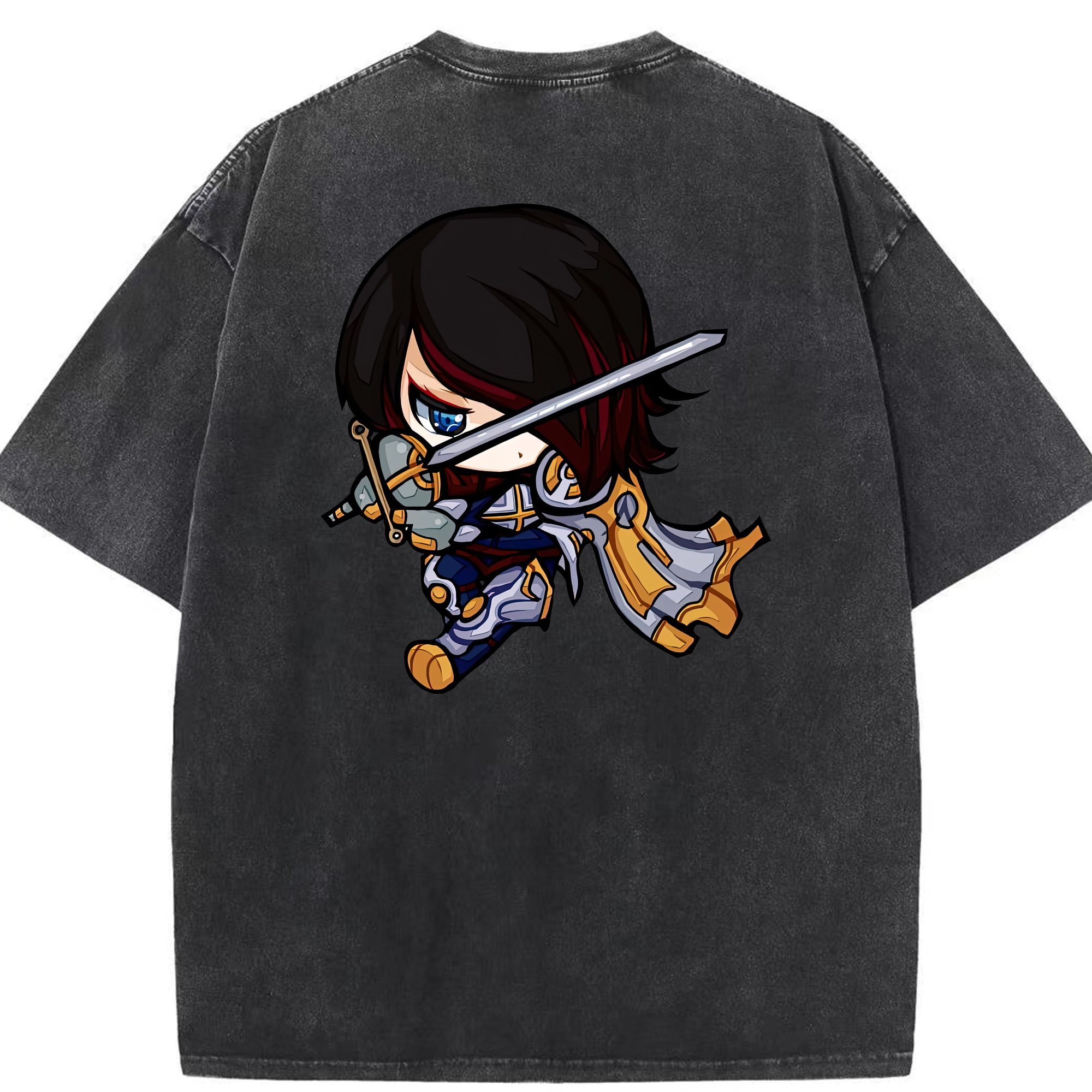 リーグ・オブ・レジェンド League of Legends LOL 綿100% ヴィンテージ風 半袖Tシャツ（背面プリント）