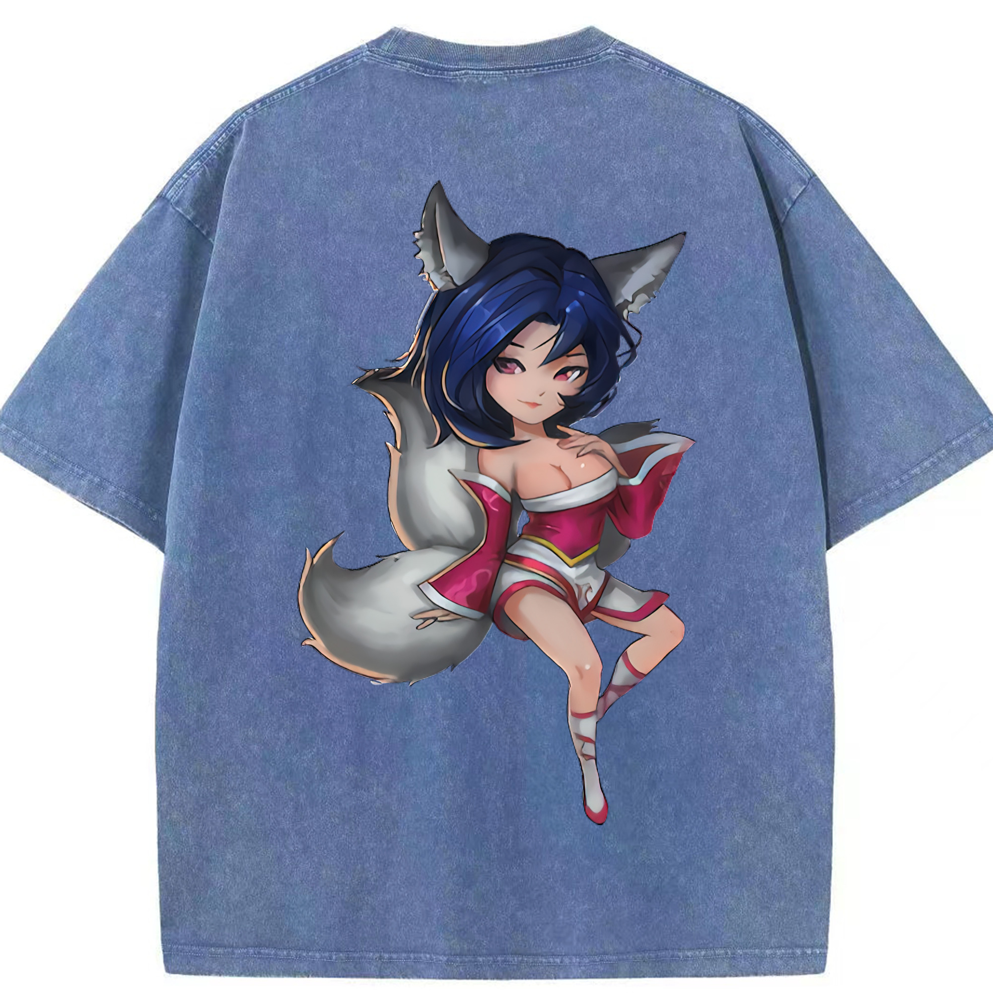 リーグ・オブ・レジェンド League of Legends LOL 綿100% ヴィンテージ風 半袖Tシャツ（背面プリント）