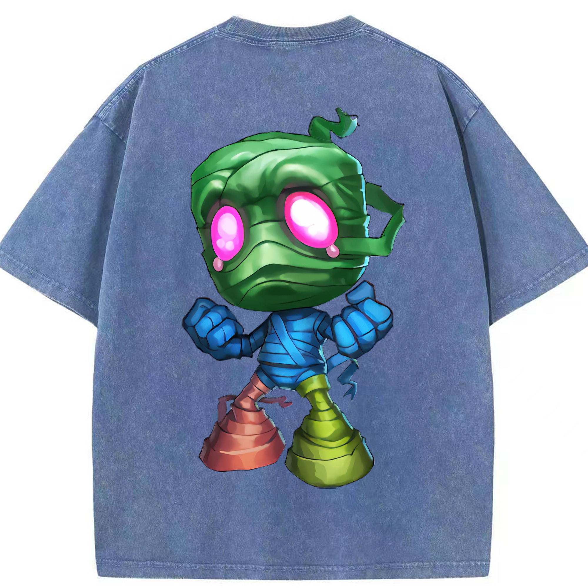 リーグ・オブ・レジェンド League of Legends LOL 綿100% ヴィンテージ風 半袖Tシャツ（背面プリント）