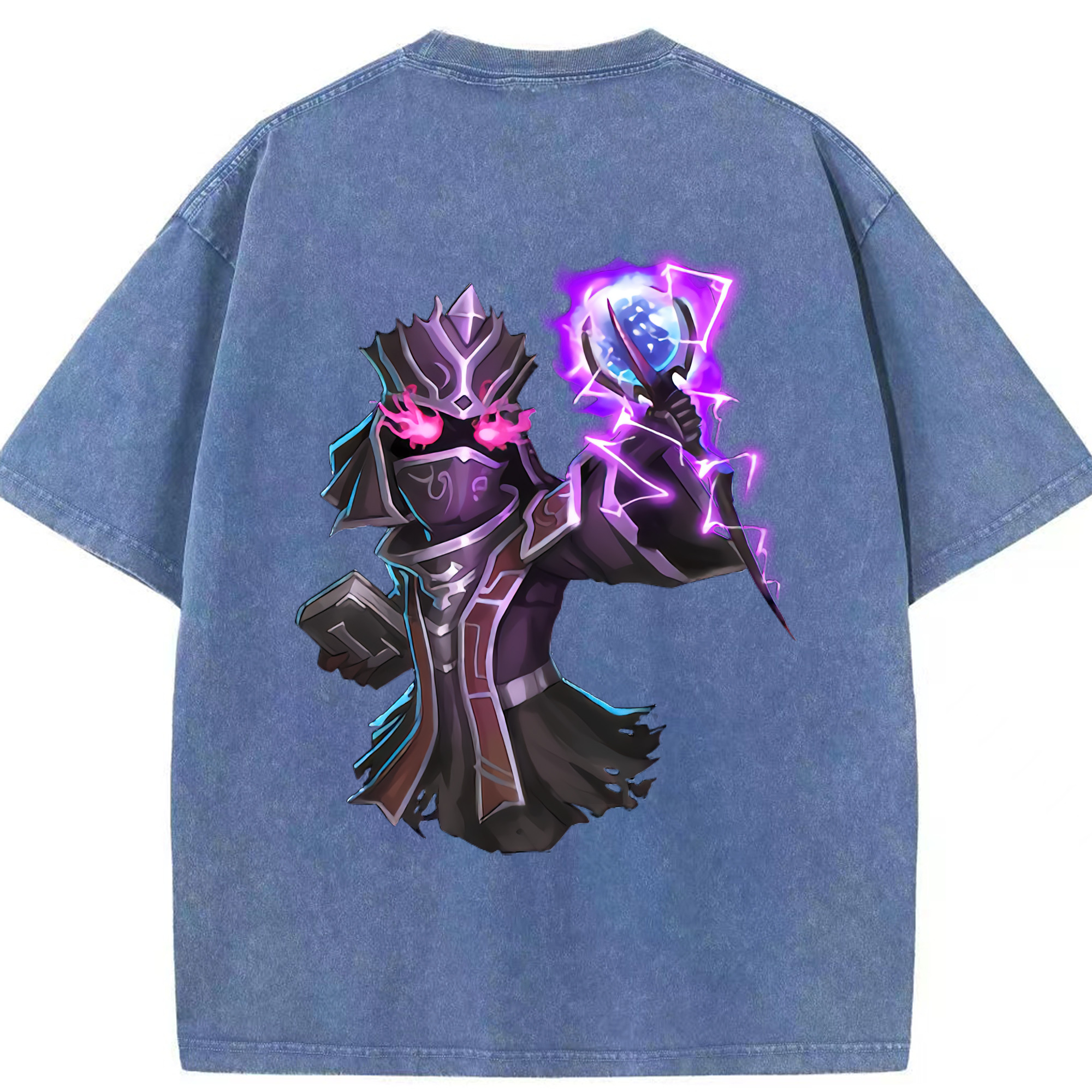 （画像用） リーグ・オブ・レジェンド League of Legends LOL 綿100% ヴィンテージ風 半袖Tシャツ（背面プリント）