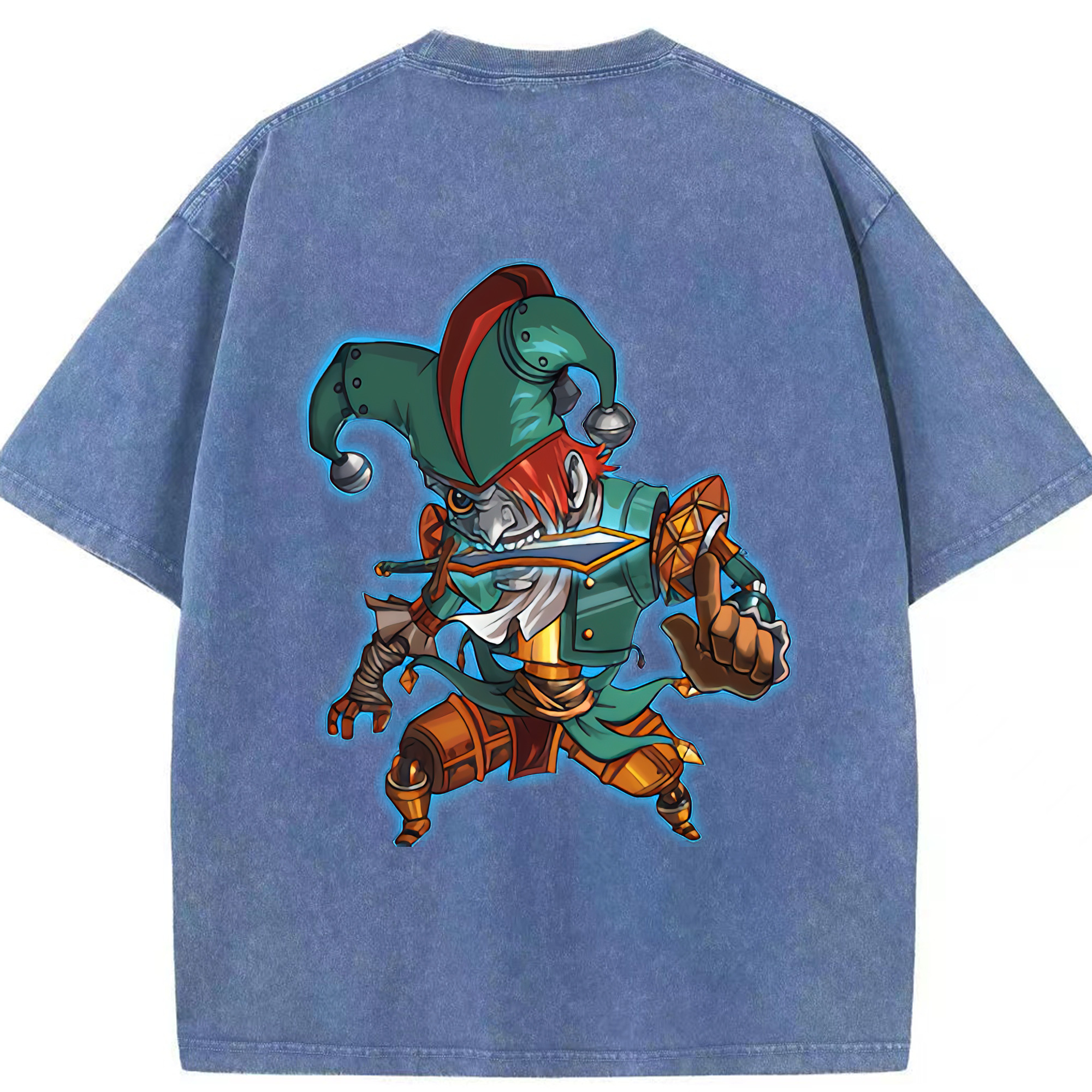 リーグ・オブ・レジェンド League of Legends LOL 綿100% ヴィンテージ風 半袖Tシャツ（背面プリント）