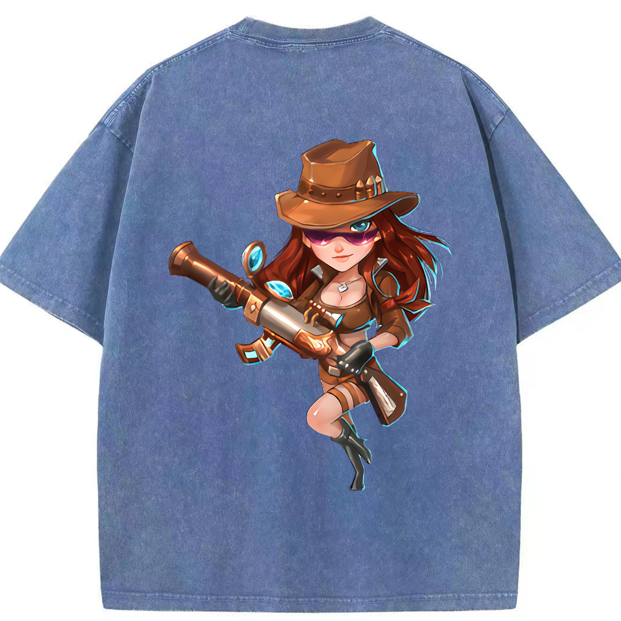 リーグ・オブ・レジェンド League of Legends LOL 綿100% ヴィンテージ風 半袖Tシャツ（背面プリント）