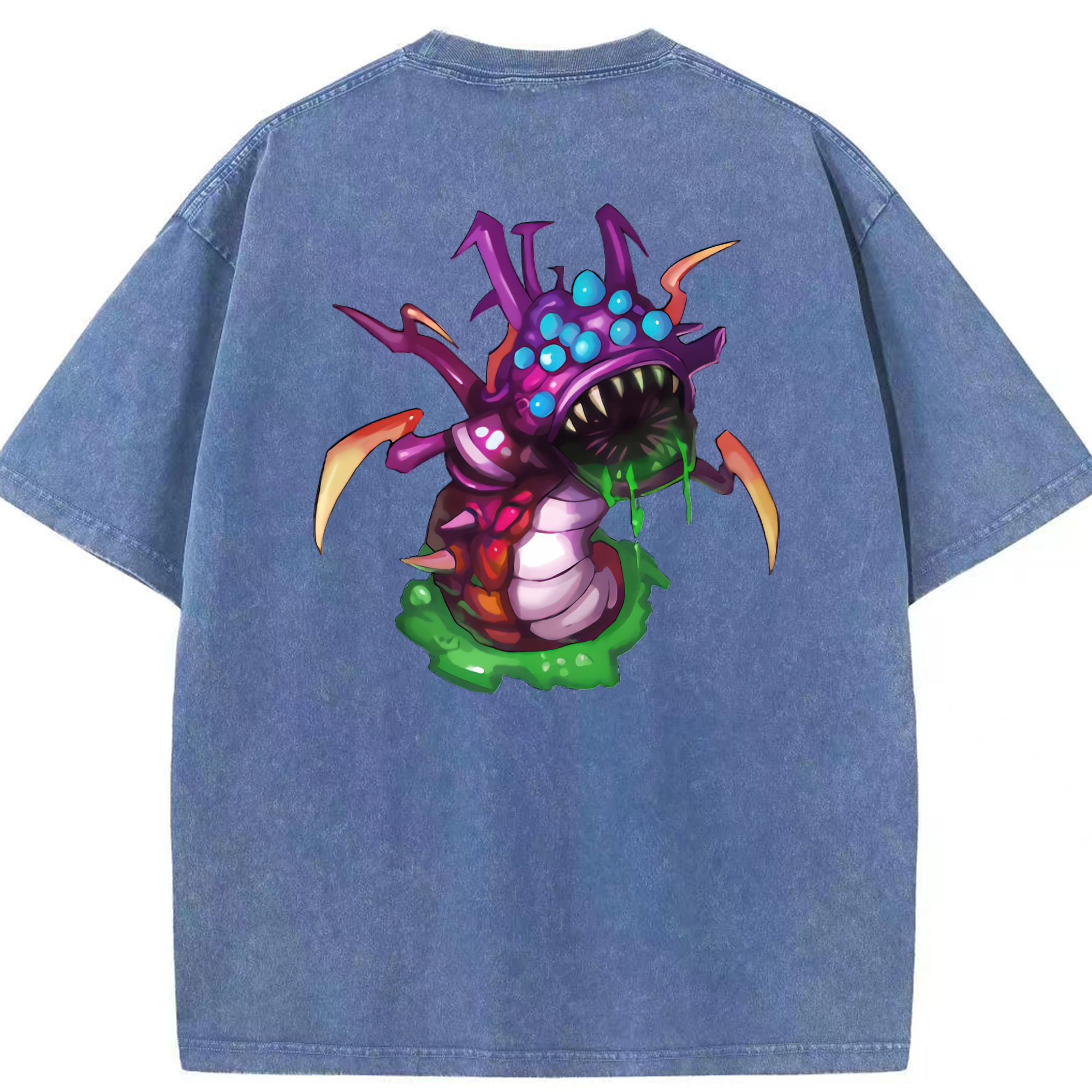 リーグ・オブ・レジェンド League of Legends LOL 綿100% ヴィンテージ風 半袖Tシャツ（背面プリント）