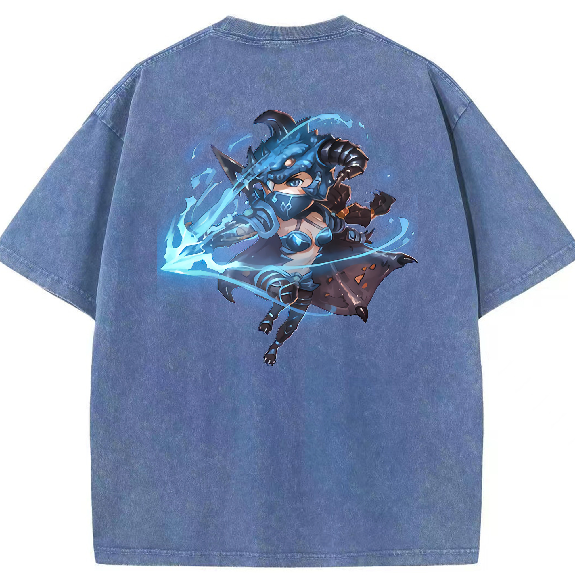 リーグ・オブ・レジェンド League of Legends LOL 綿100% ヴィンテージ風 半袖Tシャツ（背面プリント）
