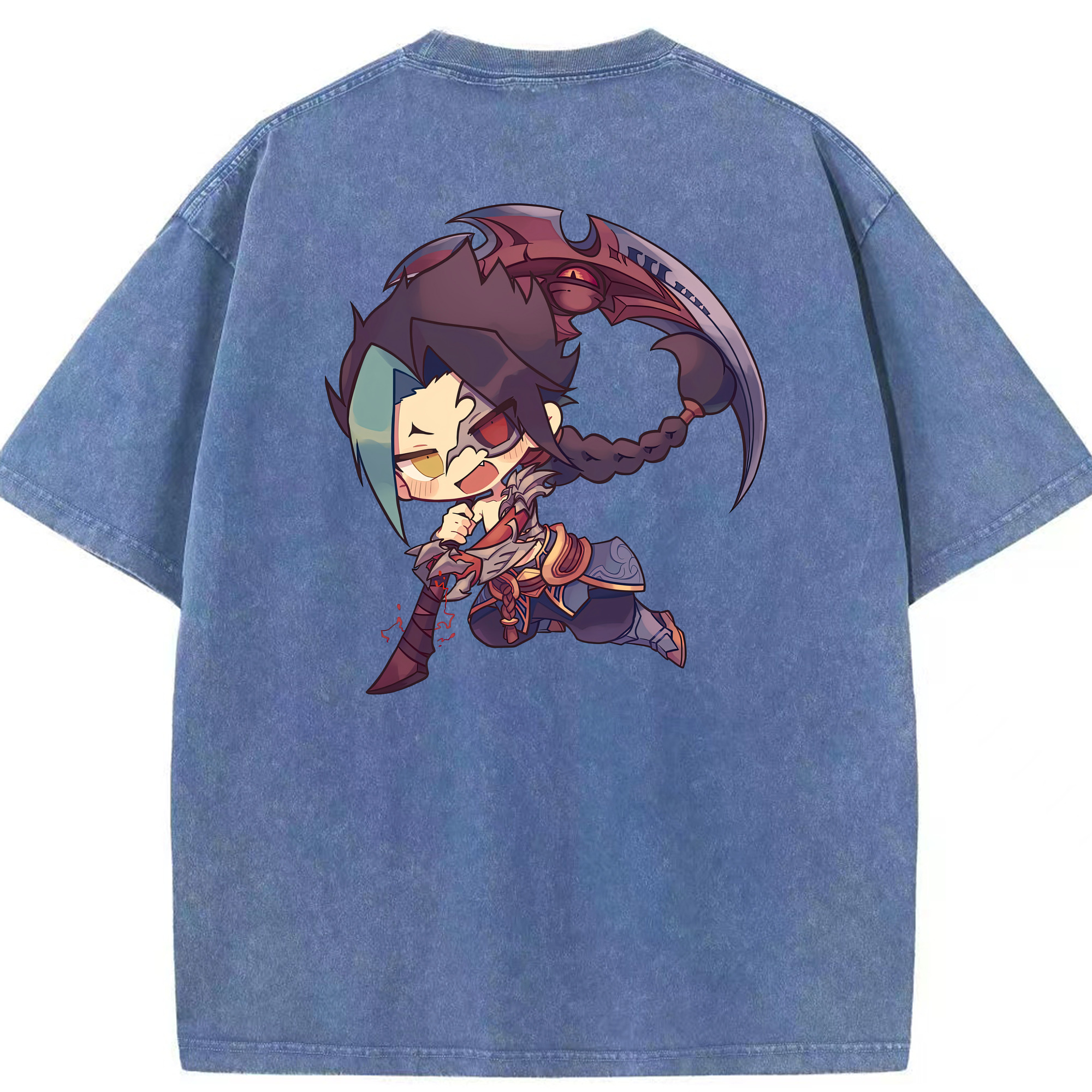 リーグ・オブ・レジェンド League of Legends LOL 綿100% ヴィンテージ風 半袖Tシャツ（背面プリント）