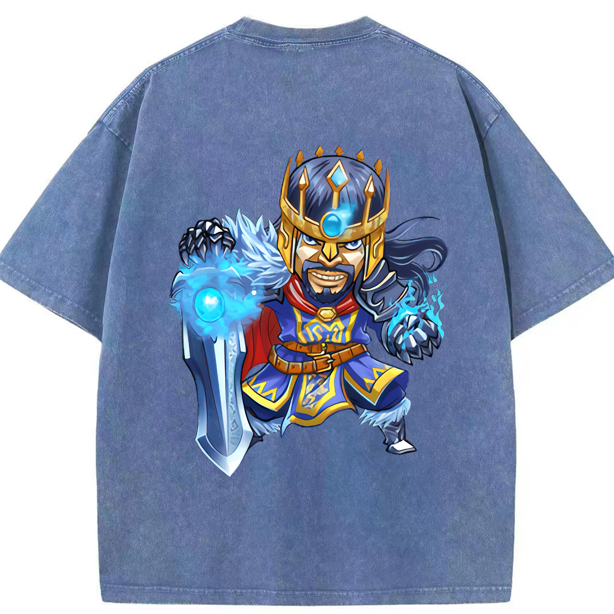 リーグ・オブ・レジェンド League of Legends LOL 綿100% ヴィンテージ風 半袖Tシャツ（背面プリント）