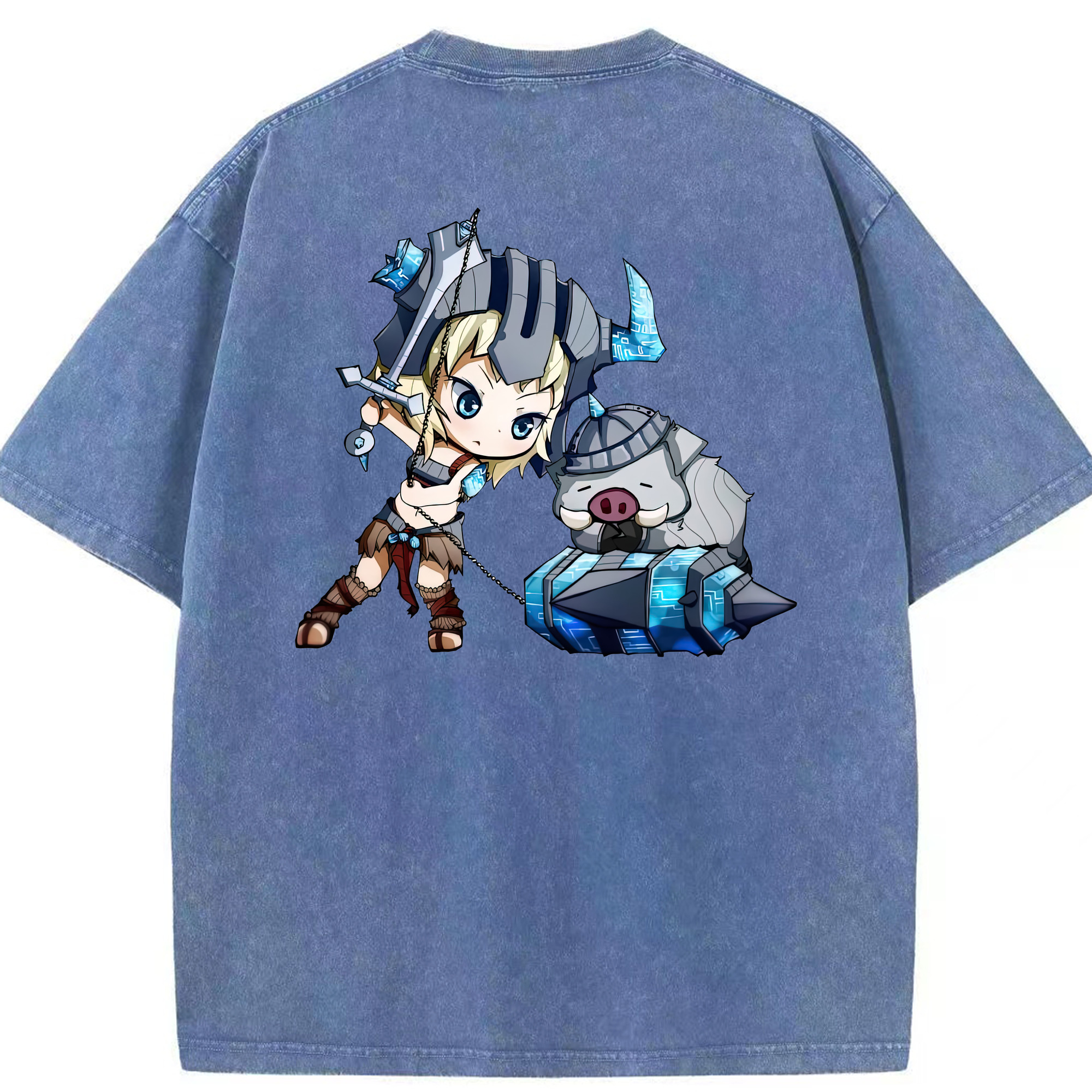 リーグ・オブ・レジェンド League of Legends LOL 綿100% ヴィンテージ風 半袖Tシャツ（背面プリント）
