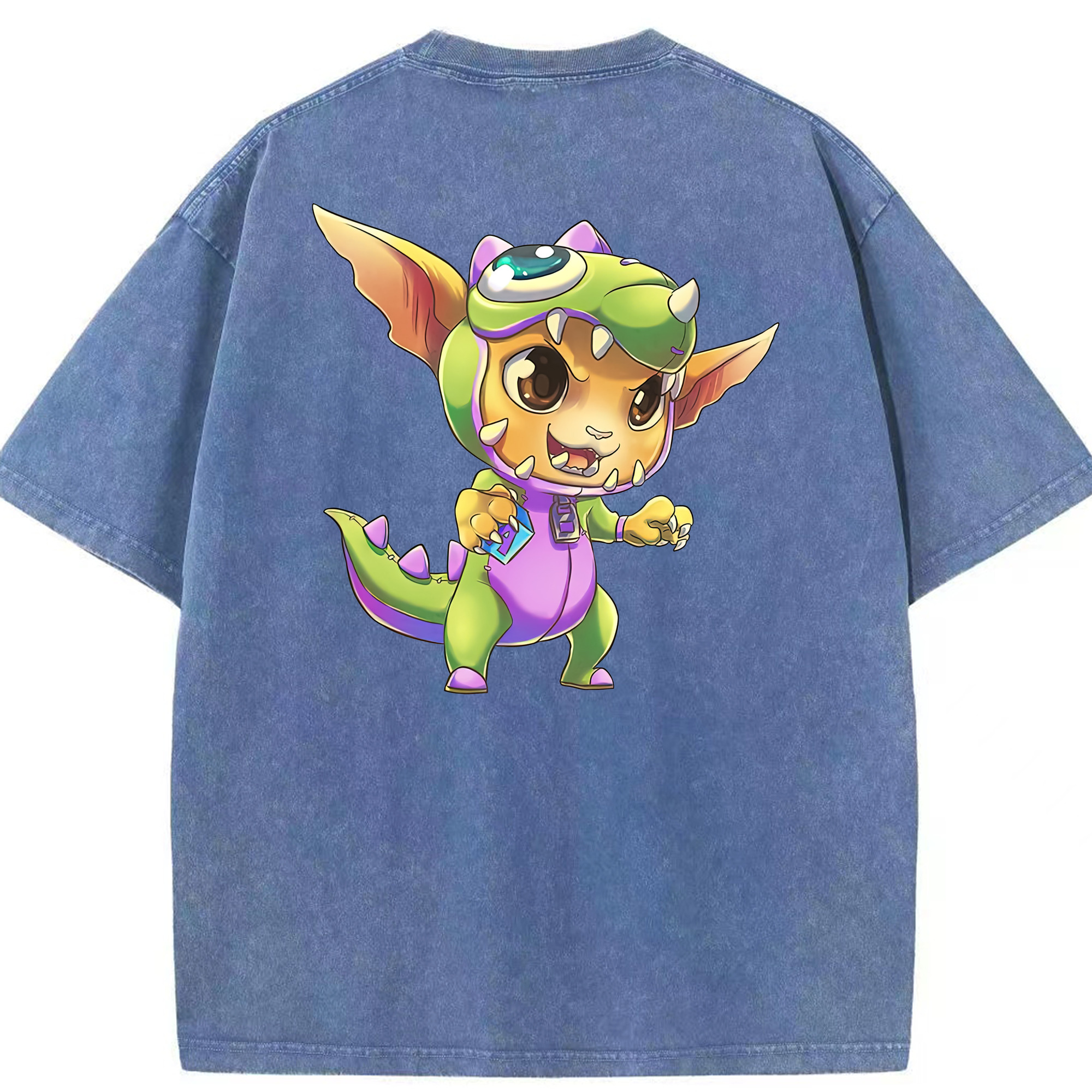 リーグ・オブ・レジェンド League of Legends LOL 綿100% ヴィンテージ風 半袖Tシャツ（背面プリント）