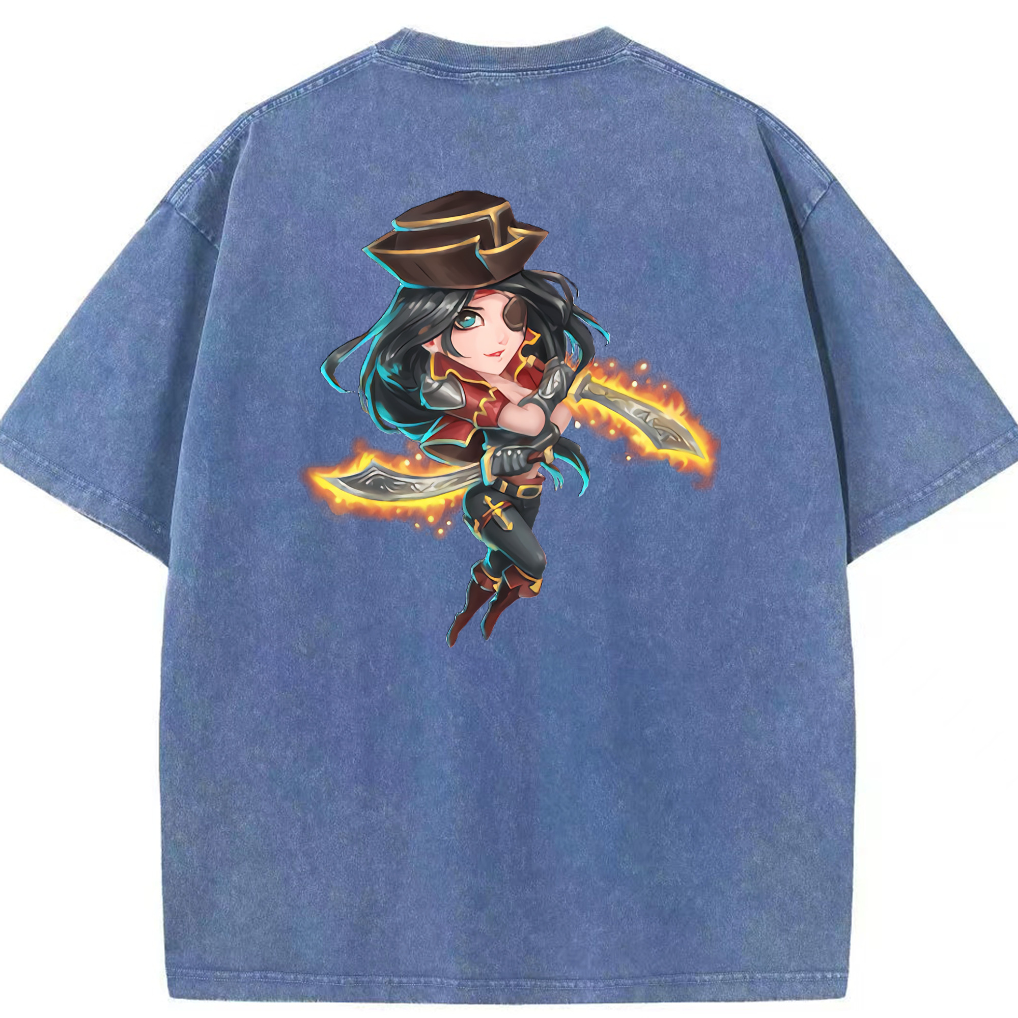 リーグ・オブ・レジェンド League of Legends LOL 綿100% ヴィンテージ風 半袖Tシャツ（背面プリント）