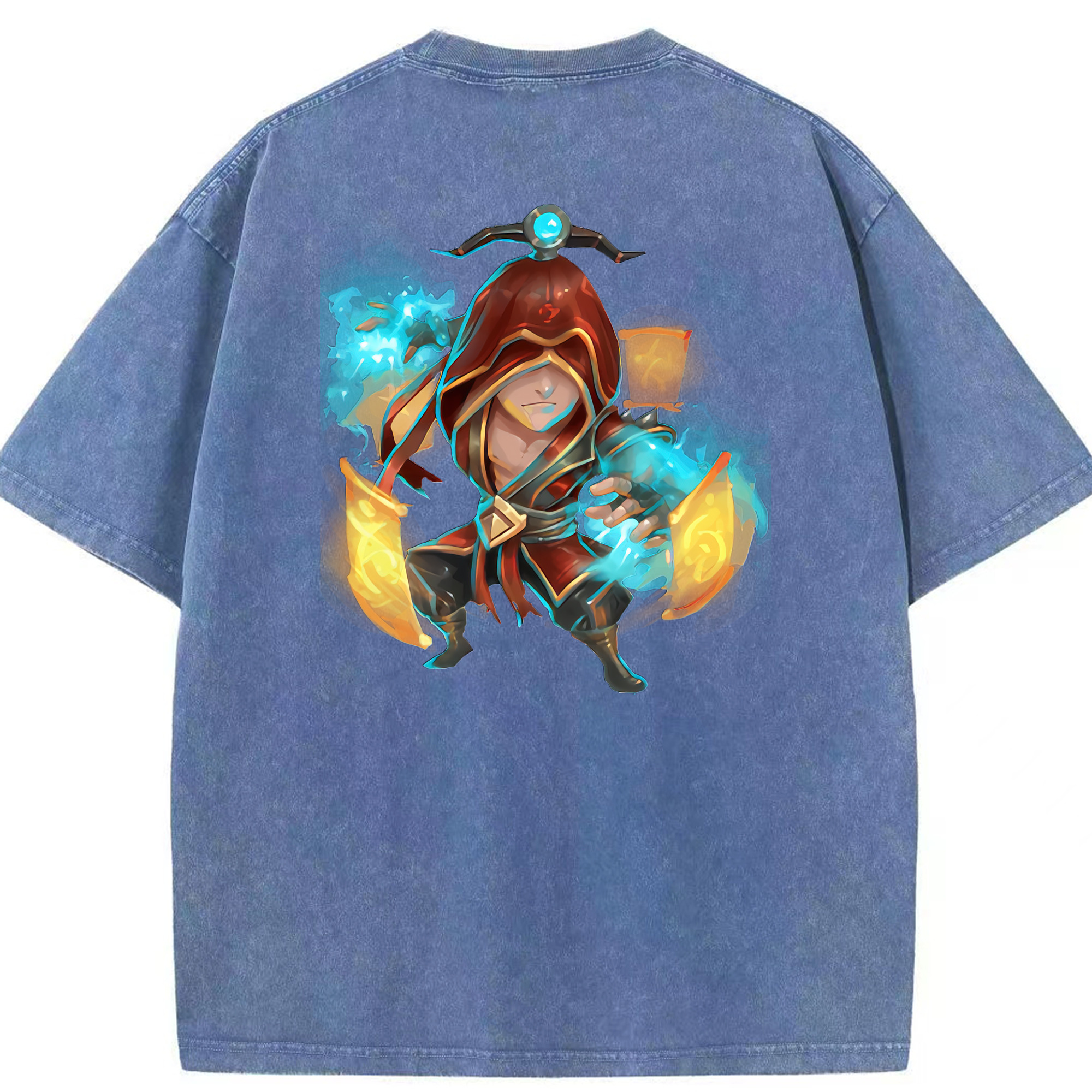 リーグ・オブ・レジェンド League of Legends LOL 綿100% ヴィンテージ風 半袖Tシャツ（背面プリント）