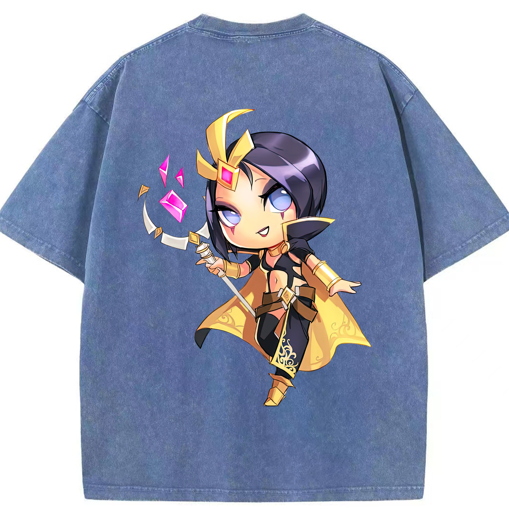 リーグ・オブ・レジェンド League of Legends LOL 綿100% ヴィンテージ風 半袖Tシャツ（背面プリント）