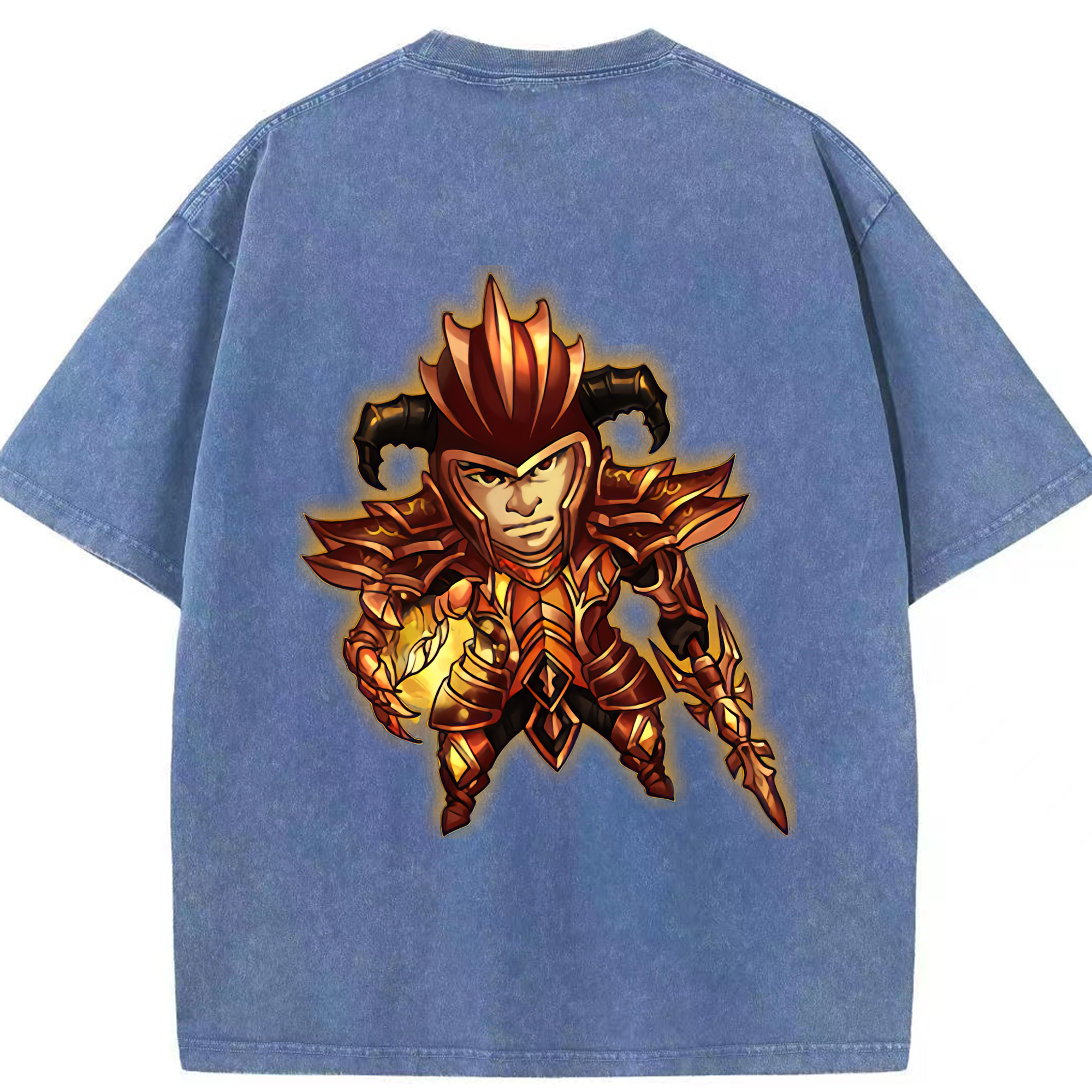 リーグ・オブ・レジェンド League of Legends LOL 綿100% ヴィンテージ風 半袖Tシャツ（背面プリント）