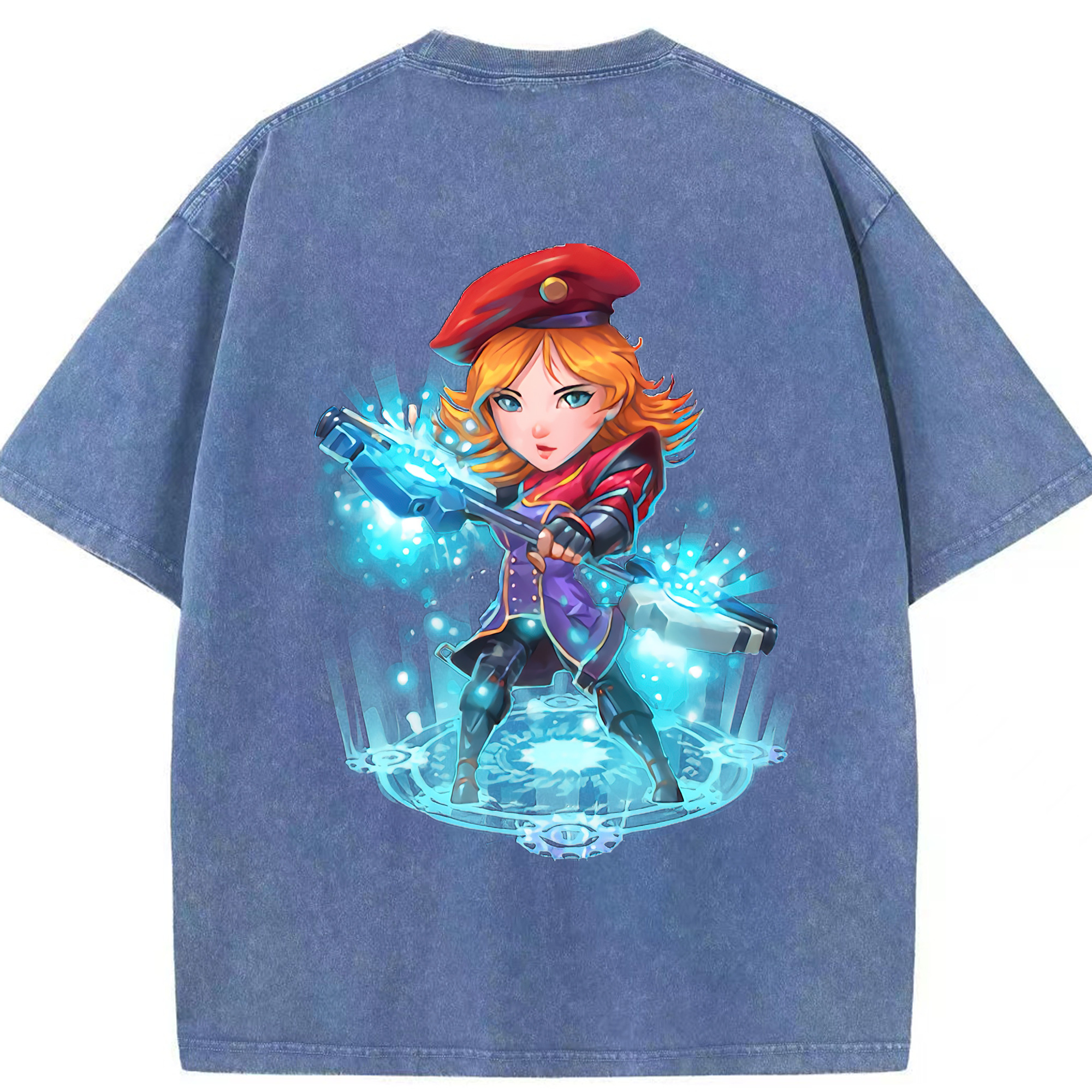 リーグ・オブ・レジェンド League of Legends LOL 綿100% ヴィンテージ風 半袖Tシャツ（背面プリント）