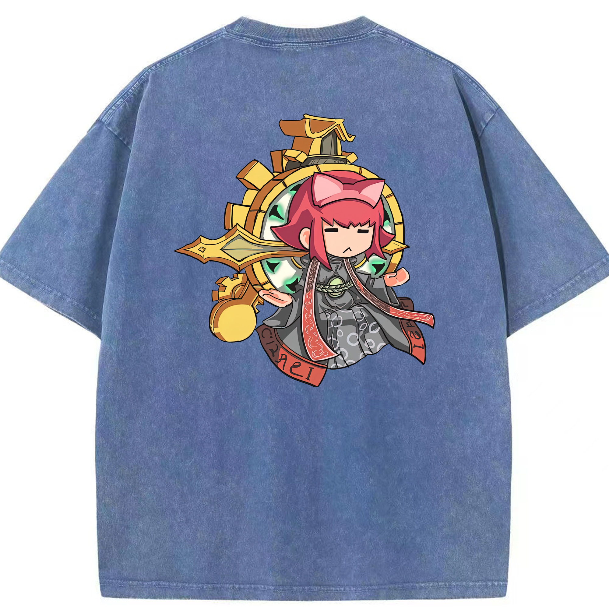 リーグ・オブ・レジェンド League of Legends LOL 綿100% ヴィンテージ風 半袖Tシャツ（背面プリント）