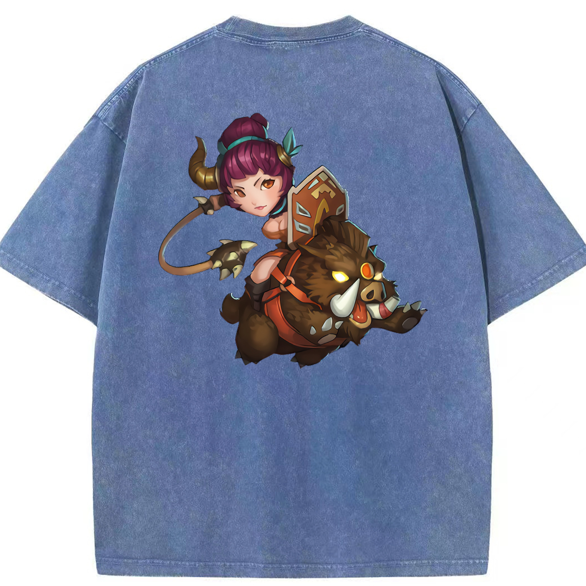 リーグ・オブ・レジェンド League of Legends LOL 綿100% ヴィンテージ風 半袖Tシャツ（背面プリント）