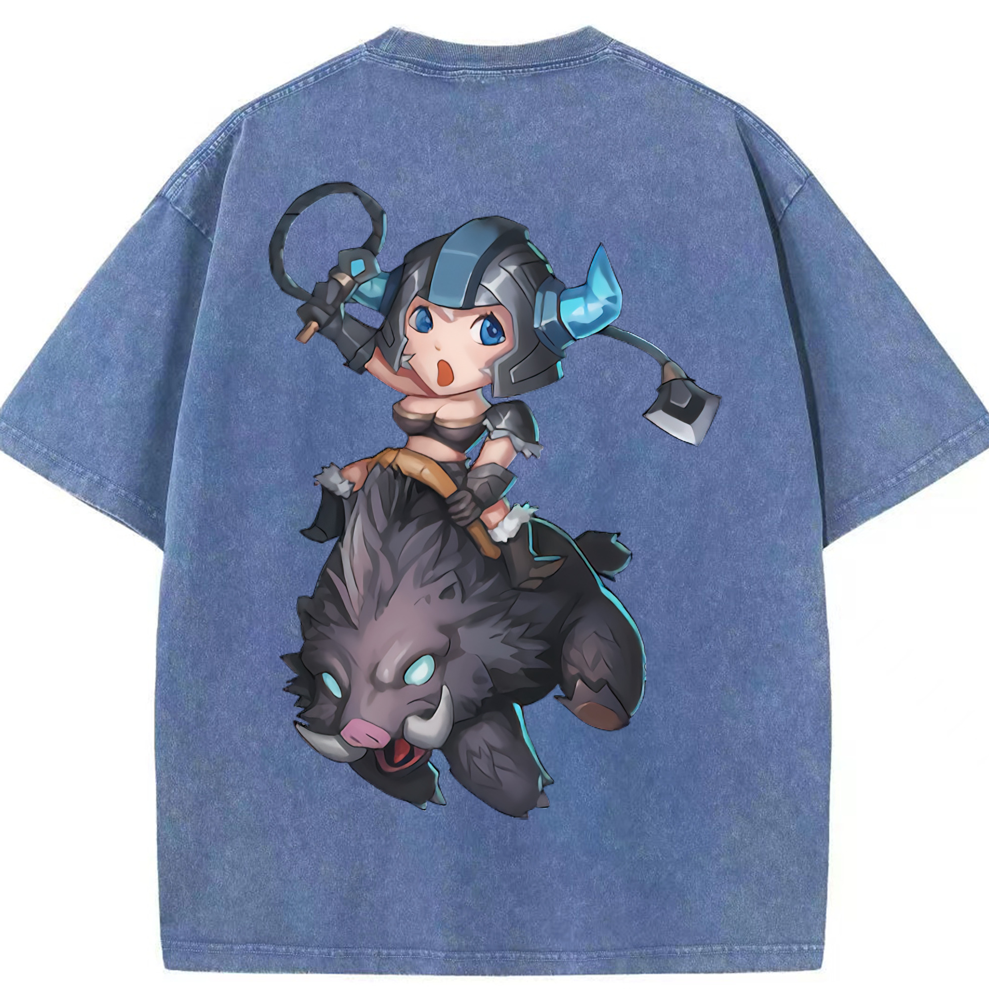 リーグ・オブ・レジェンド League of Legends LOL 綿100% ヴィンテージ風 半袖Tシャツ（背面プリント）