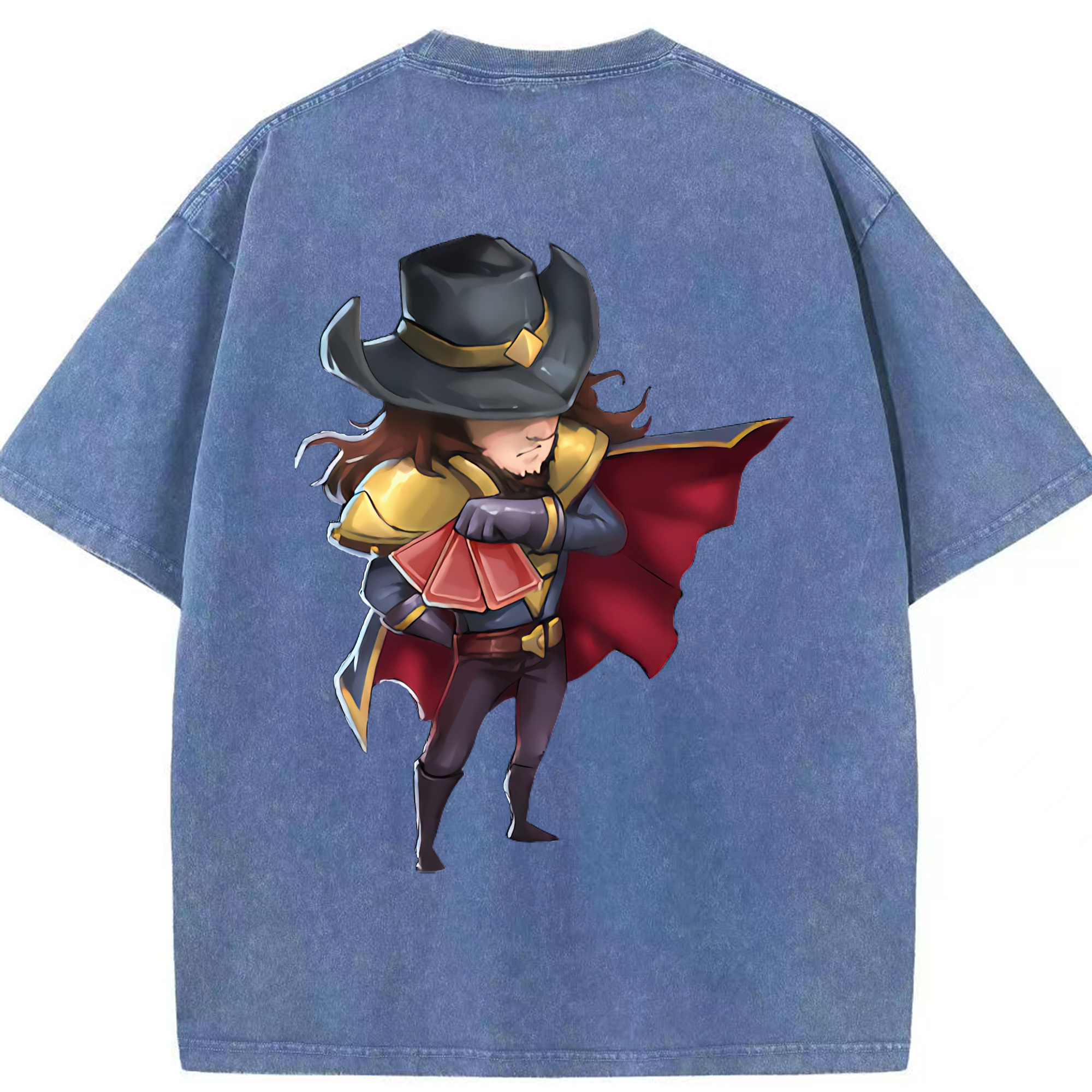 リーグ・オブ・レジェンド League of Legends LOL 綿100% ヴィンテージ風 半袖Tシャツ（背面プリント）