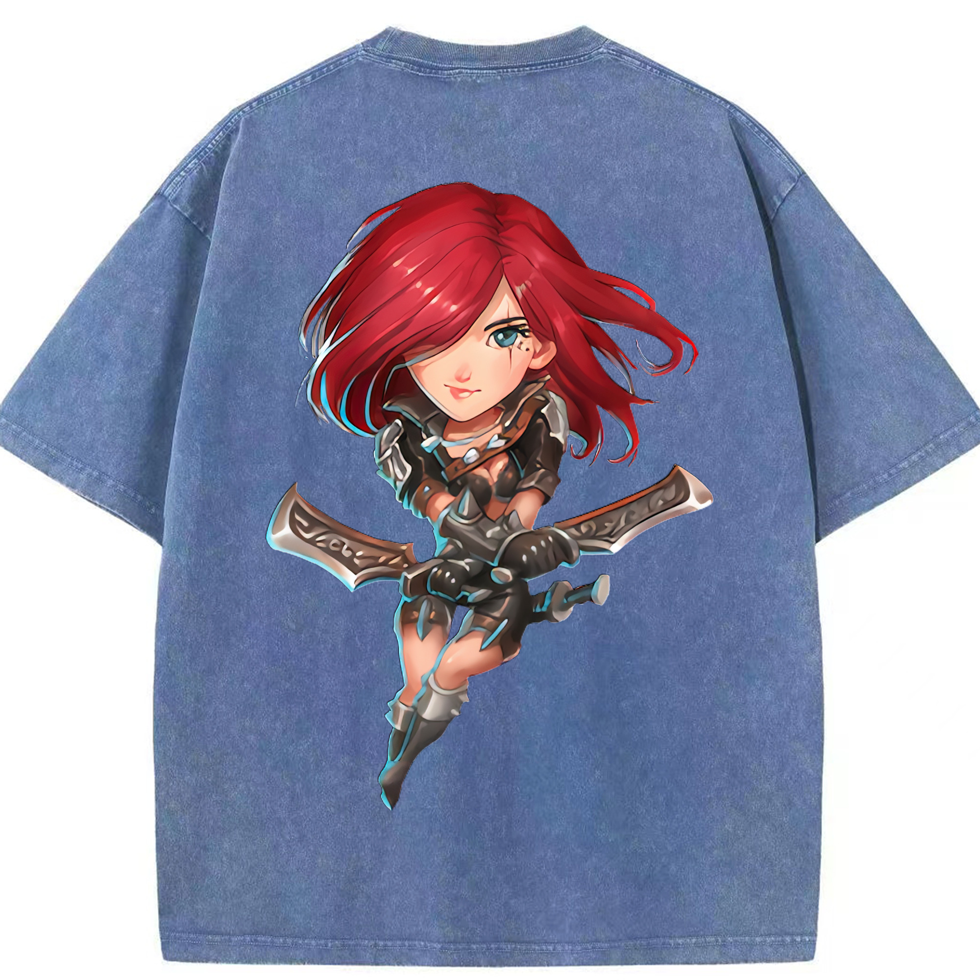 リーグ・オブ・レジェンド League of Legends LOL 綿100% ヴィンテージ風 半袖Tシャツ（背面プリント）